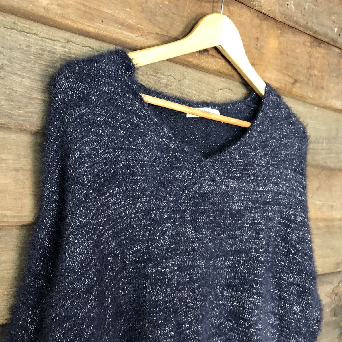 Vintage MYU D.Blue Shag Shaggy Fur Mohair Knitwear #6969 Size US M / EU 48-50 / 2 - 6 Thumbnail