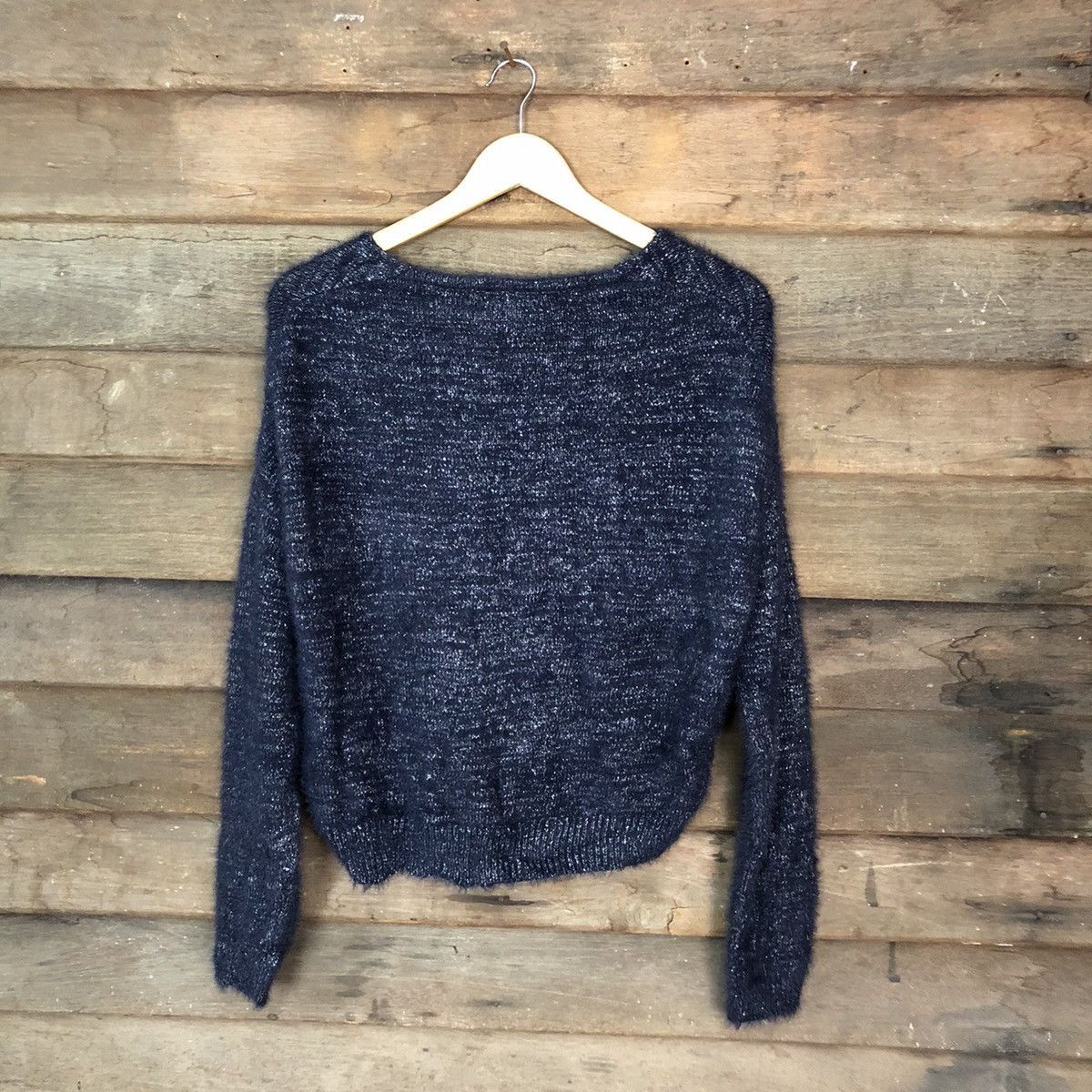 Vintage MYU D.Blue Shag Shaggy Fur Mohair Knitwear #6969 Size US M / EU 48-50 / 2 - 10 Thumbnail