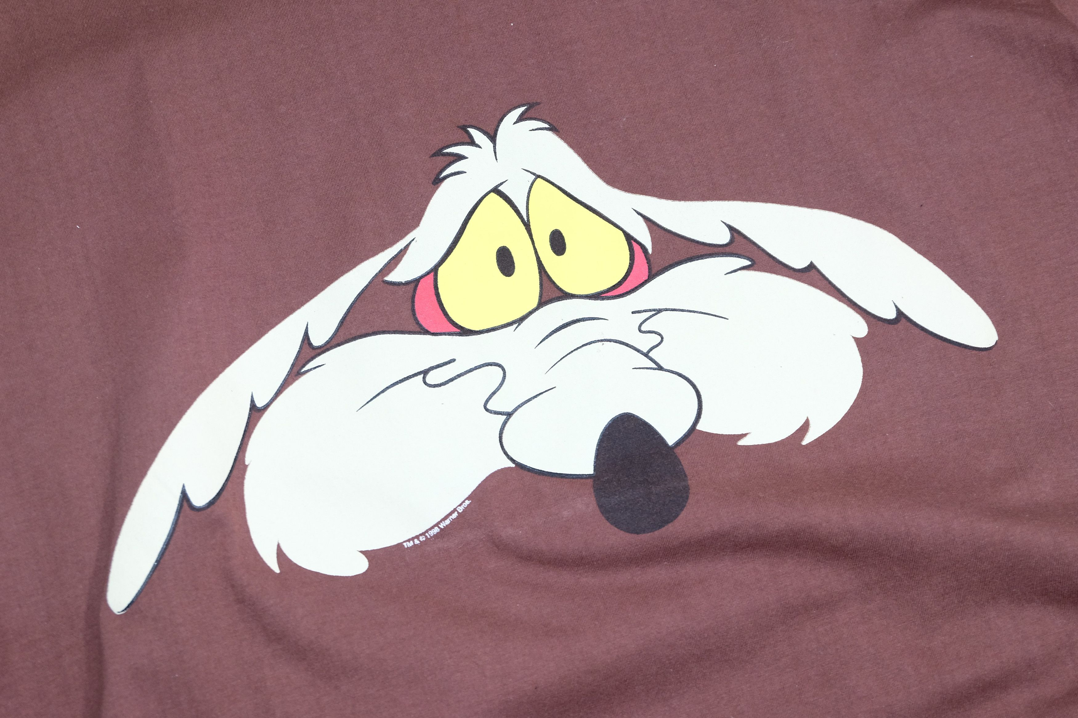 Vintage × Warner Bros 1998 Wile E. Coyote & Road Runner Brown T-shirt Size US XXL / EU 58 / 5 - 3 Thumbnail