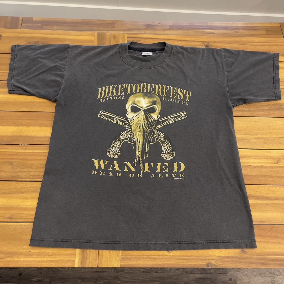 Other × Vintage Vintage 2000s Y2K Biketoberfest Florida Wanted Skull Shirt Size US XL / EU 56 / 4 - 1 Thumbnail