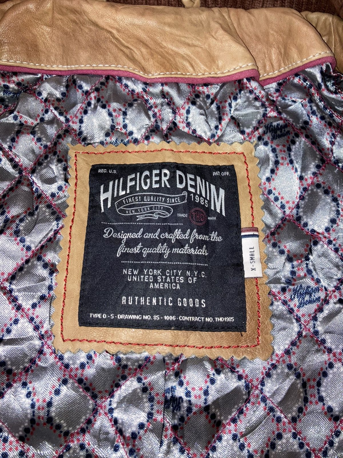 Tommy Hilfiger TOMMY HILFIGER DENIM LEATHER JACKET HOODIE Size US XS / EU 42 / 0 - 6 Thumbnail