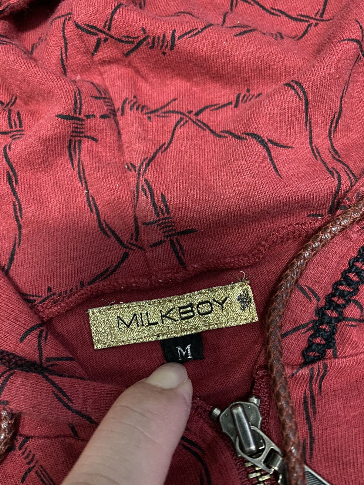 Japanese Brand Vtg MILKBOY barbed wire Daze Sick Light hoodie Size US M / EU 48-50 / 2 - 10 Thumbnail