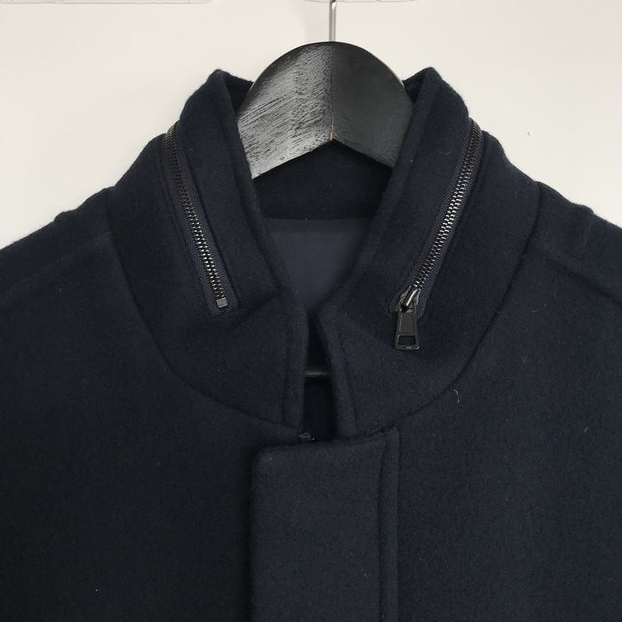 Juun.J Double-Faced Navy Cashmere Coat | Grailed