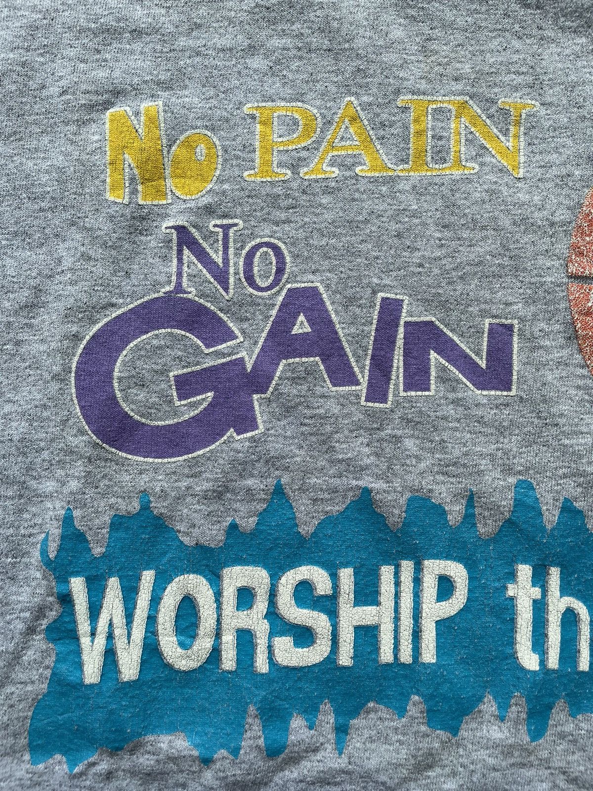 Vintage Vintage No Pain No Gain Grey T-shirt 90s Size US XL / EU 56 / 4 - 5 Thumbnail