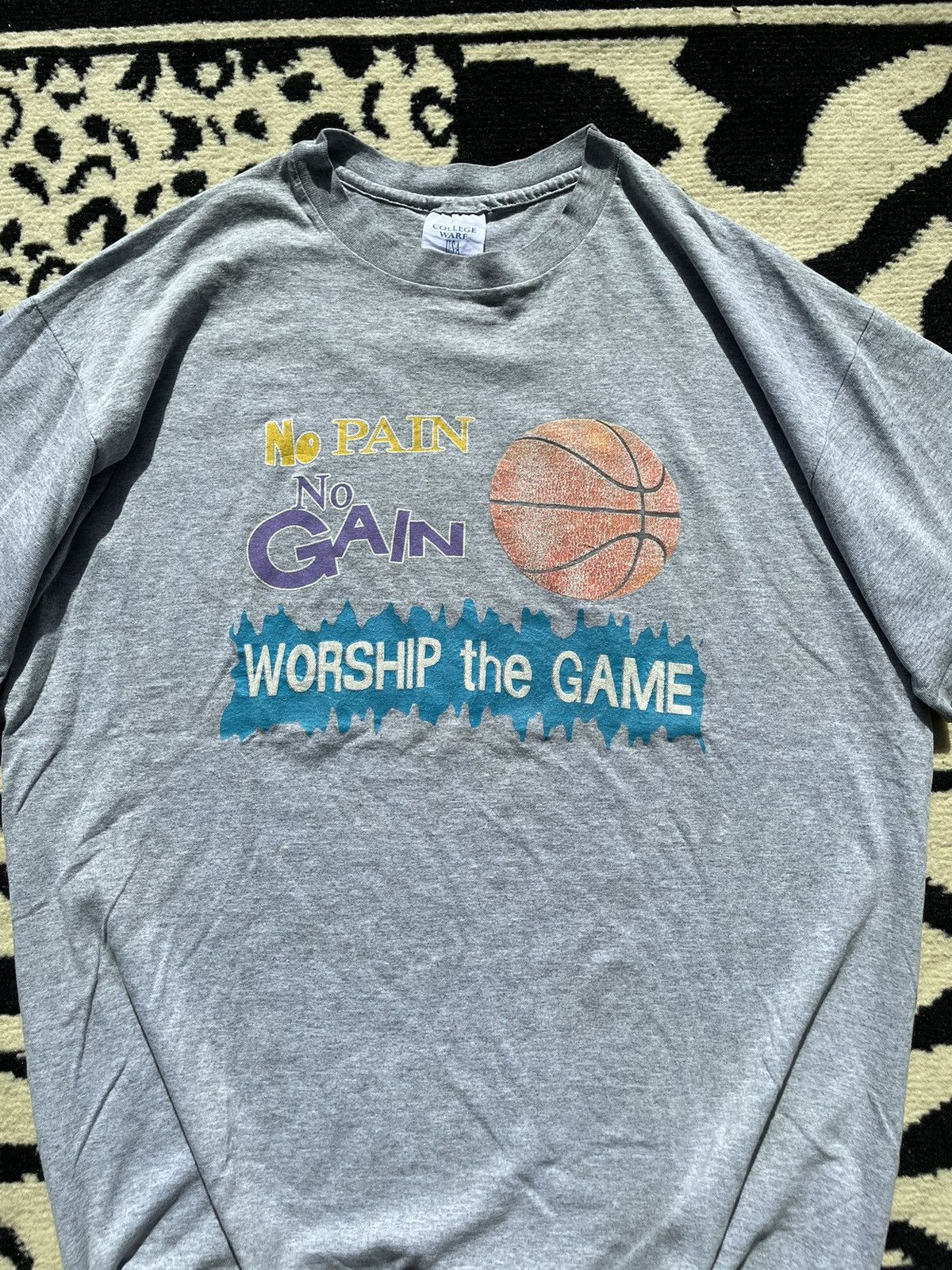 Vintage Vintage No Pain No Gain Grey T-shirt 90s Size US XL / EU 56 / 4 - 3 Thumbnail