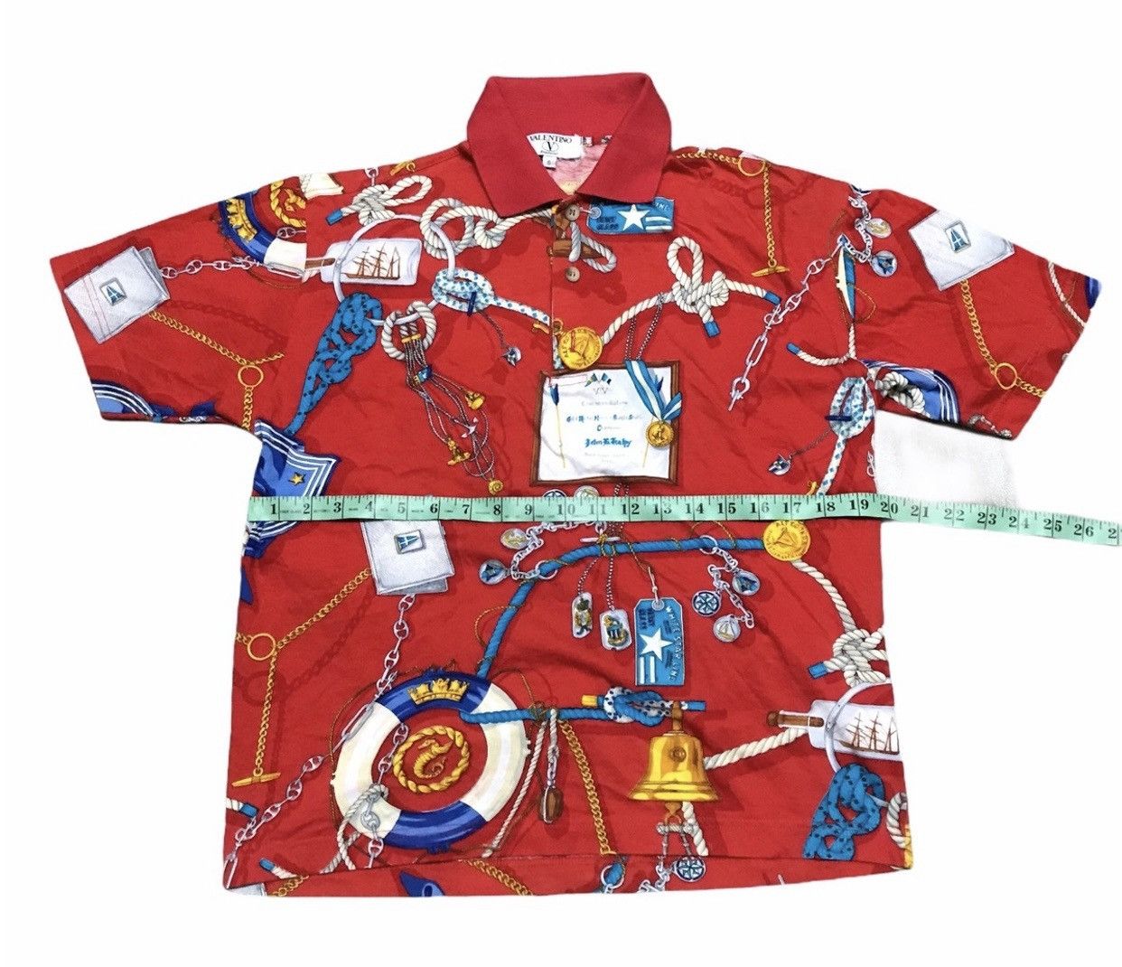 Valentino × Vintage Vintage Valentino Fullprint Shirt Size US S / EU 44-46 / 1 - 8 Thumbnail