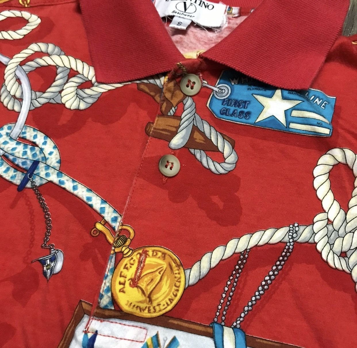 Valentino × Vintage Vintage Valentino Fullprint Shirt Size US S / EU 44-46 / 1 - 4 Thumbnail