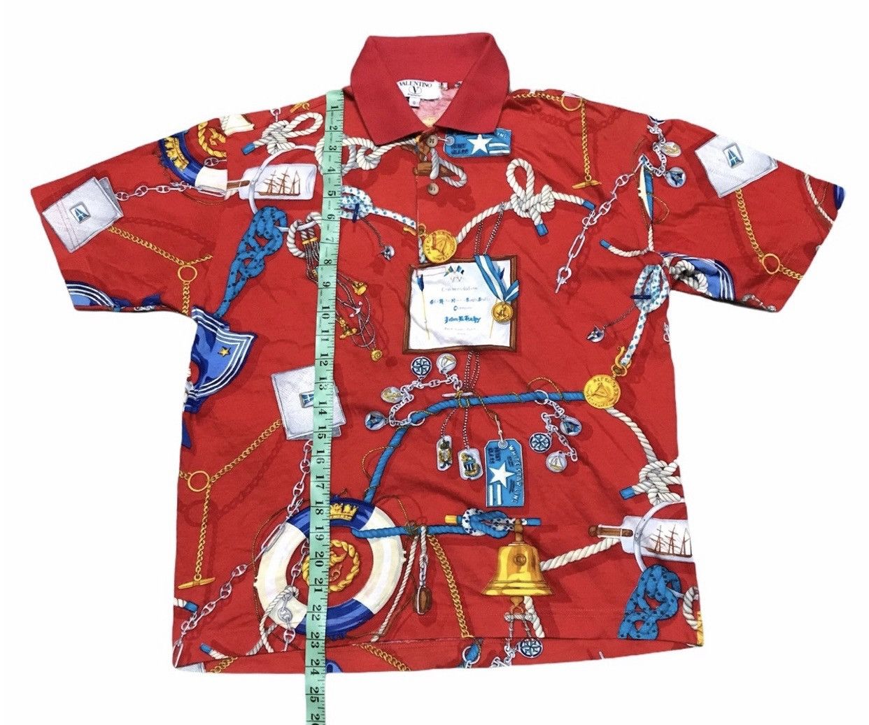 Valentino × Vintage Vintage Valentino Fullprint Shirt Size US S / EU 44-46 / 1 - 7 Thumbnail