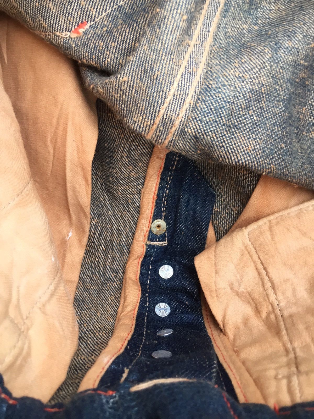 Prospective Flow PROSPECTIVE FLOW "RAMPO" RUSTY PAINT SPLATTER STRAIGHT DENIM Size US 34 / EU 50 - 16 Thumbnail