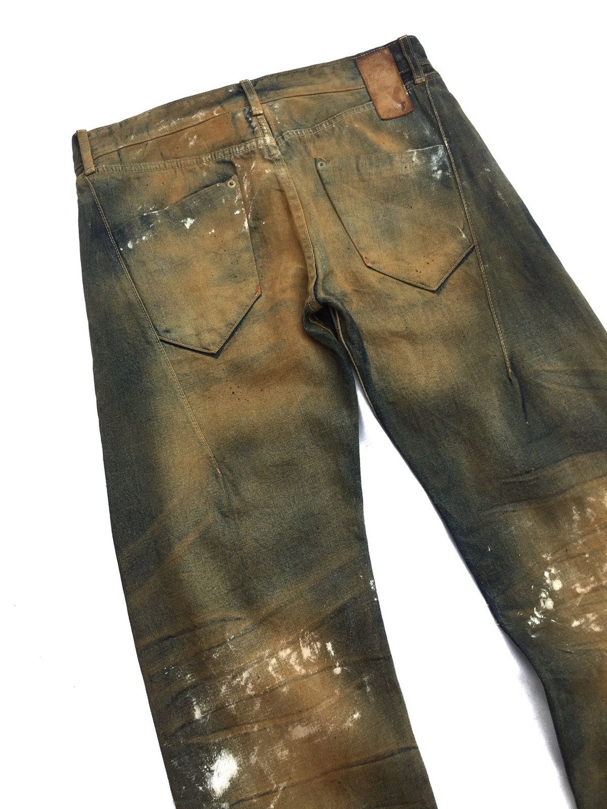 Prospective Flow PROSPECTIVE FLOW "RAMPO" RUSTY PAINT SPLATTER STRAIGHT DENIM Size US 34 / EU 50 - 8 Thumbnail