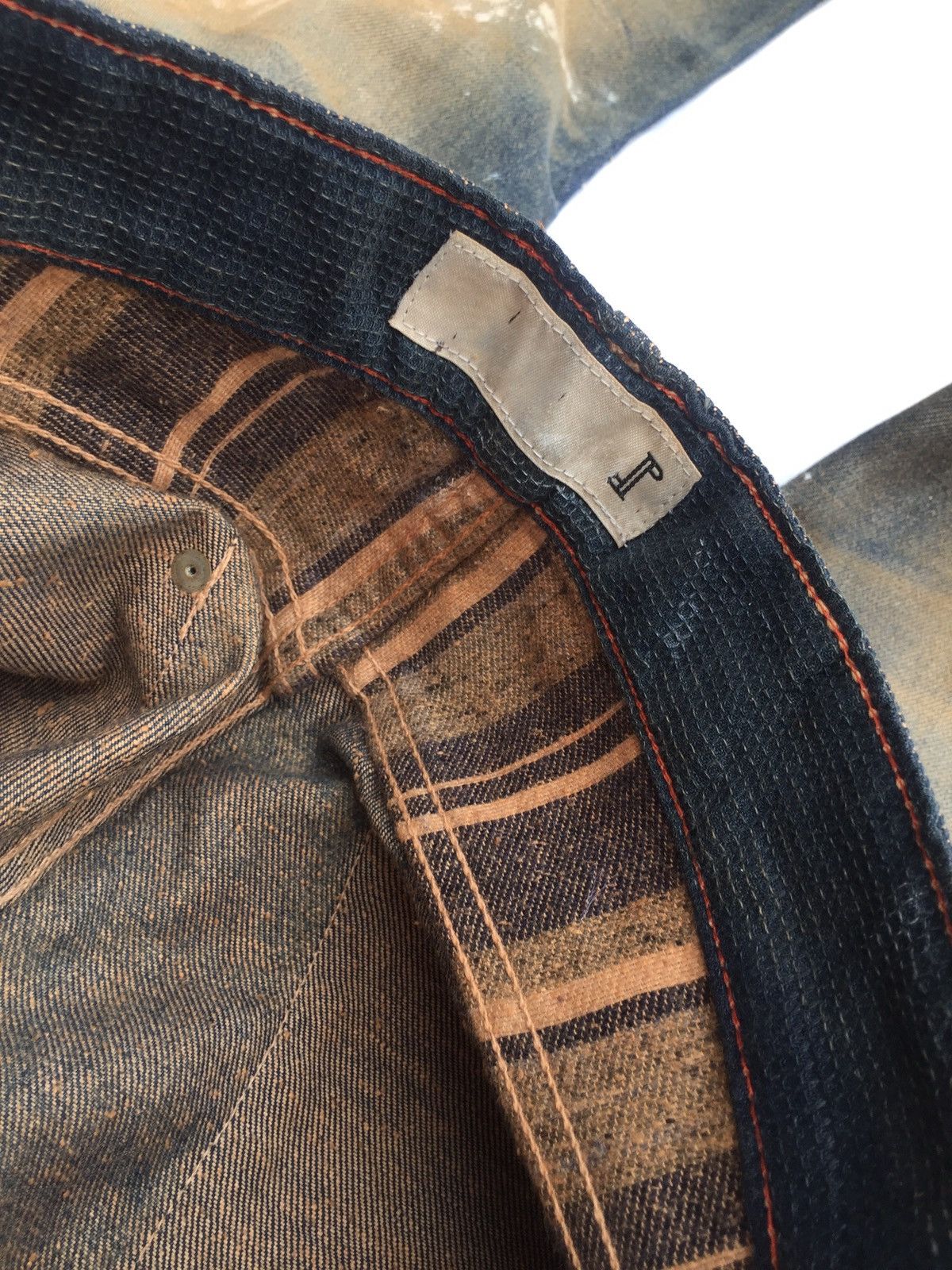 Prospective Flow PROSPECTIVE FLOW "RAMPO" RUSTY PAINT SPLATTER STRAIGHT DENIM Size US 34 / EU 50 - 15 Thumbnail