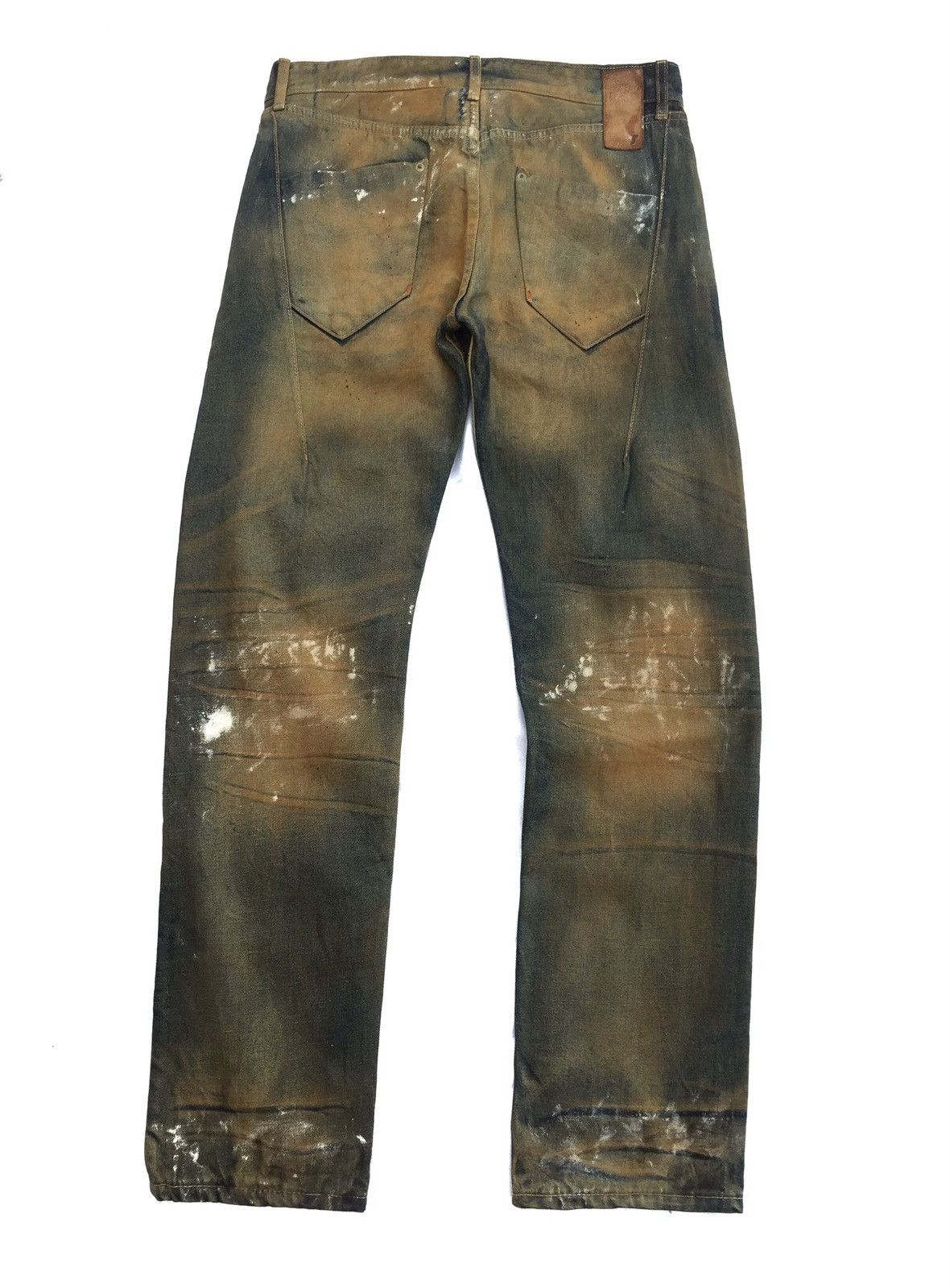 Prospective Flow PROSPECTIVE FLOW "RAMPO" RUSTY PAINT SPLATTER STRAIGHT DENIM Size US 34 / EU 50 - 2 Thumbnail