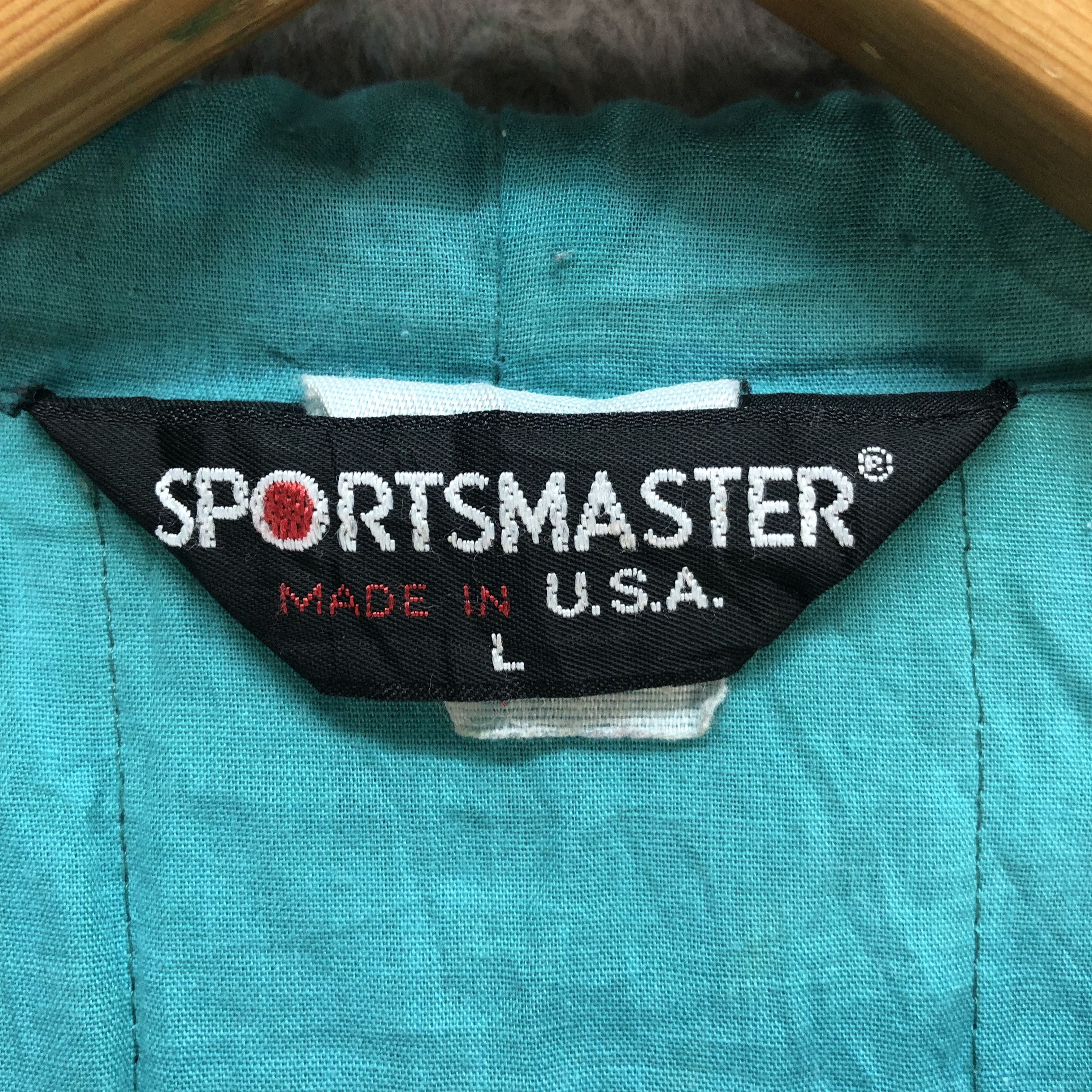 Vintage Trashed Sportsmaster Big Logo Hooded Jacket #1721-68 Size US L / EU 52-54 / 3 - 17 Thumbnail