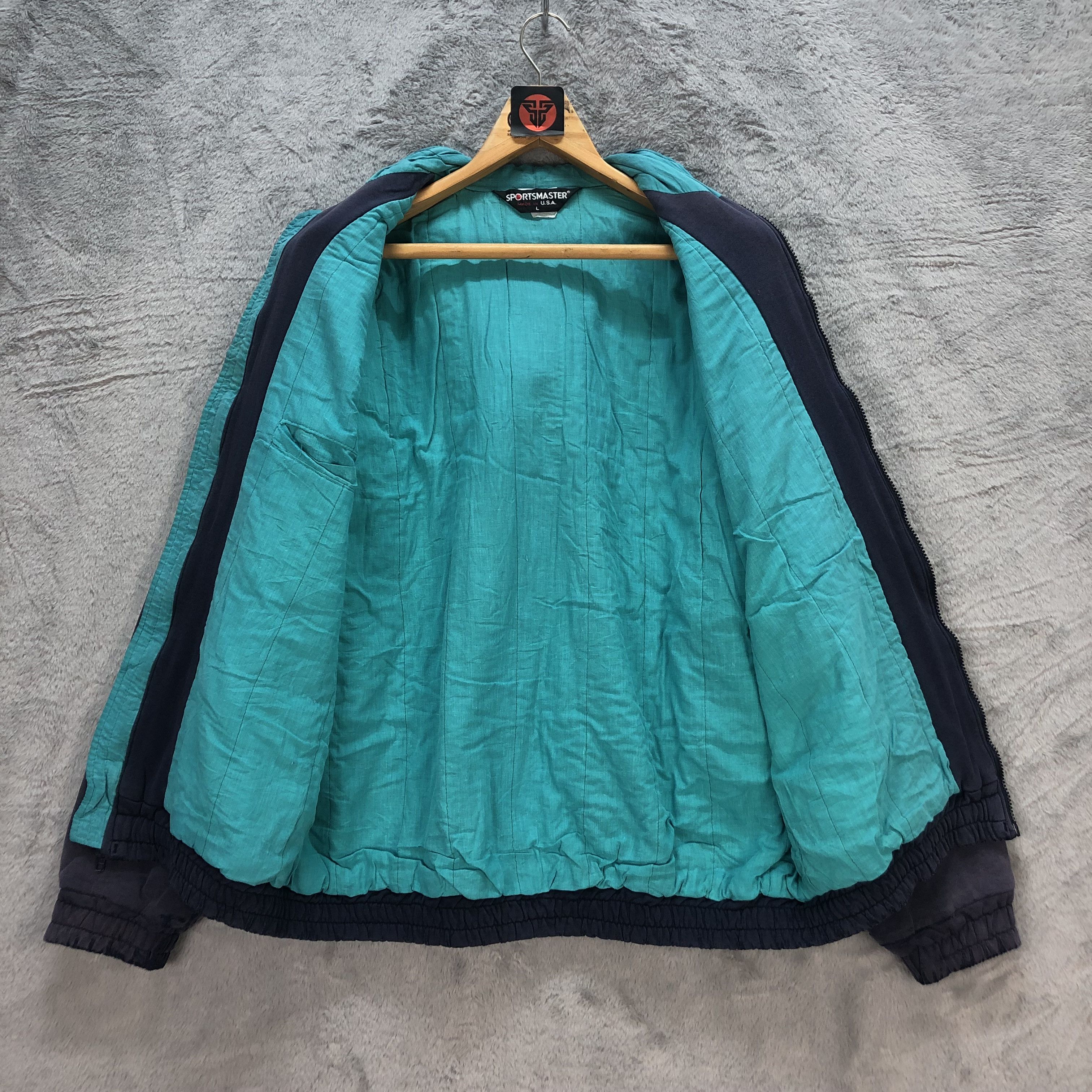 Vintage Trashed Sportsmaster Big Logo Hooded Jacket #1721-68 Size US L / EU 52-54 / 3 - 16 Thumbnail