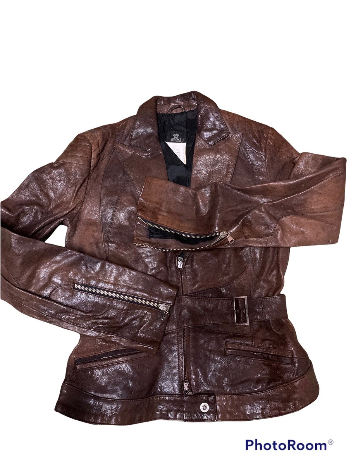 Versace Jeans Couture Versace leather jacket Size US S / EU 44-46 / 1 - 1 Thumbnail
