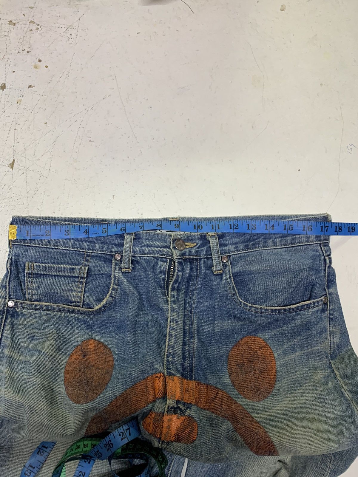 Bape Rare Baby Milo Face Denim Size US 34 / EU 50 - 15 Thumbnail