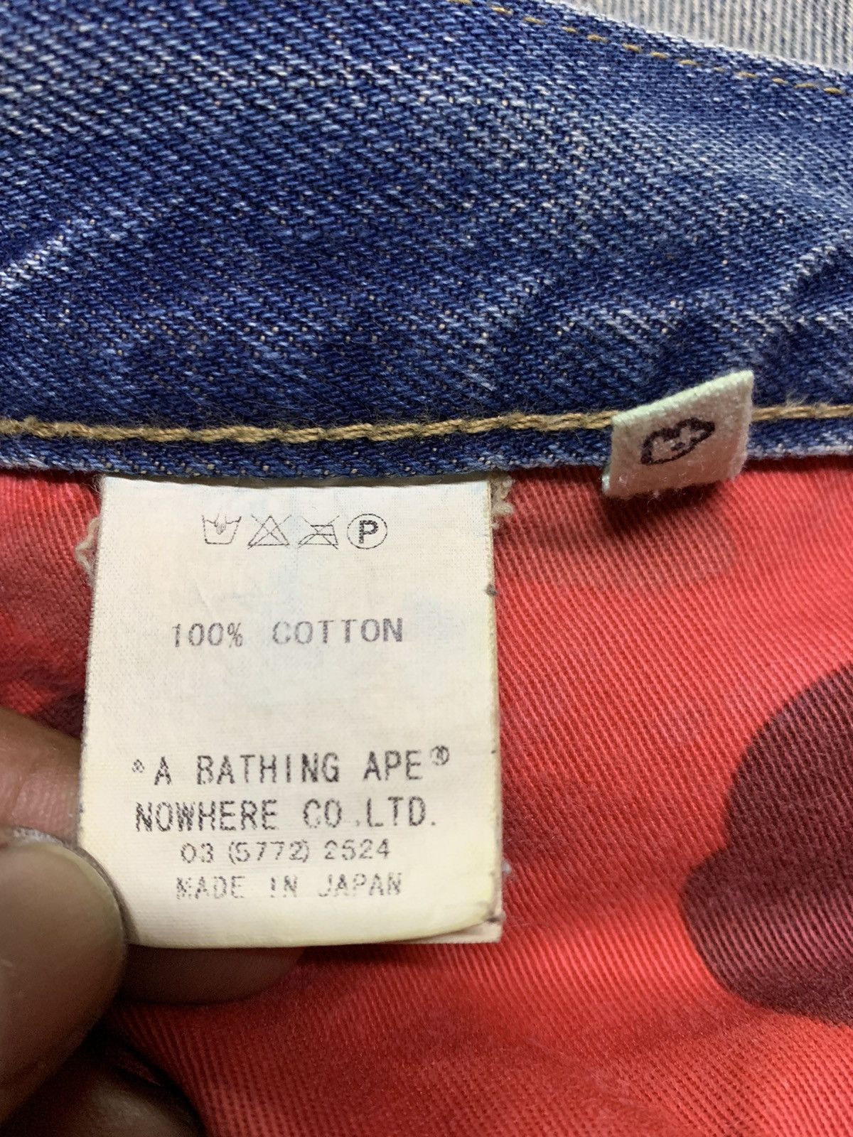 Bape Rare Baby Milo Face Denim Size US 34 / EU 50 - 9 Thumbnail