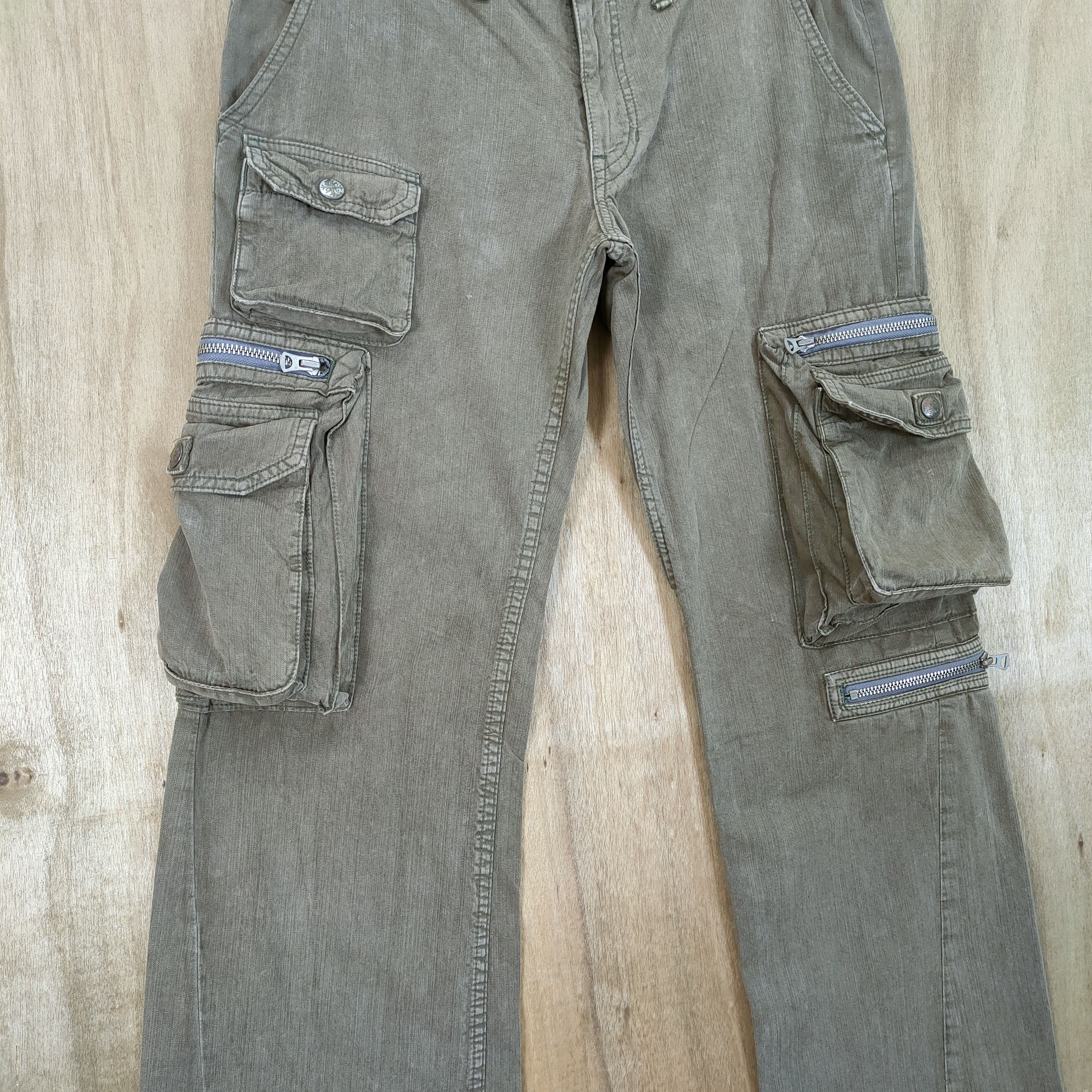 Japanese Brand MADE IN NIPPON FLARE CARGO PANTS MULTIPOCKET TACTICAL Size US 32 / EU 48 - 4 Thumbnail