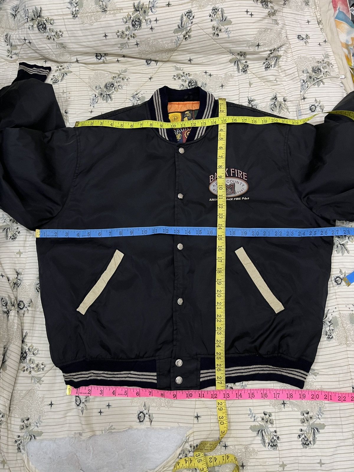 Vintage (Ppp). VINTAGE BACK FIRE HYPEBEAST VARSITY JACKET Size US L / EU 52-54 / 3 - 11 Thumbnail
