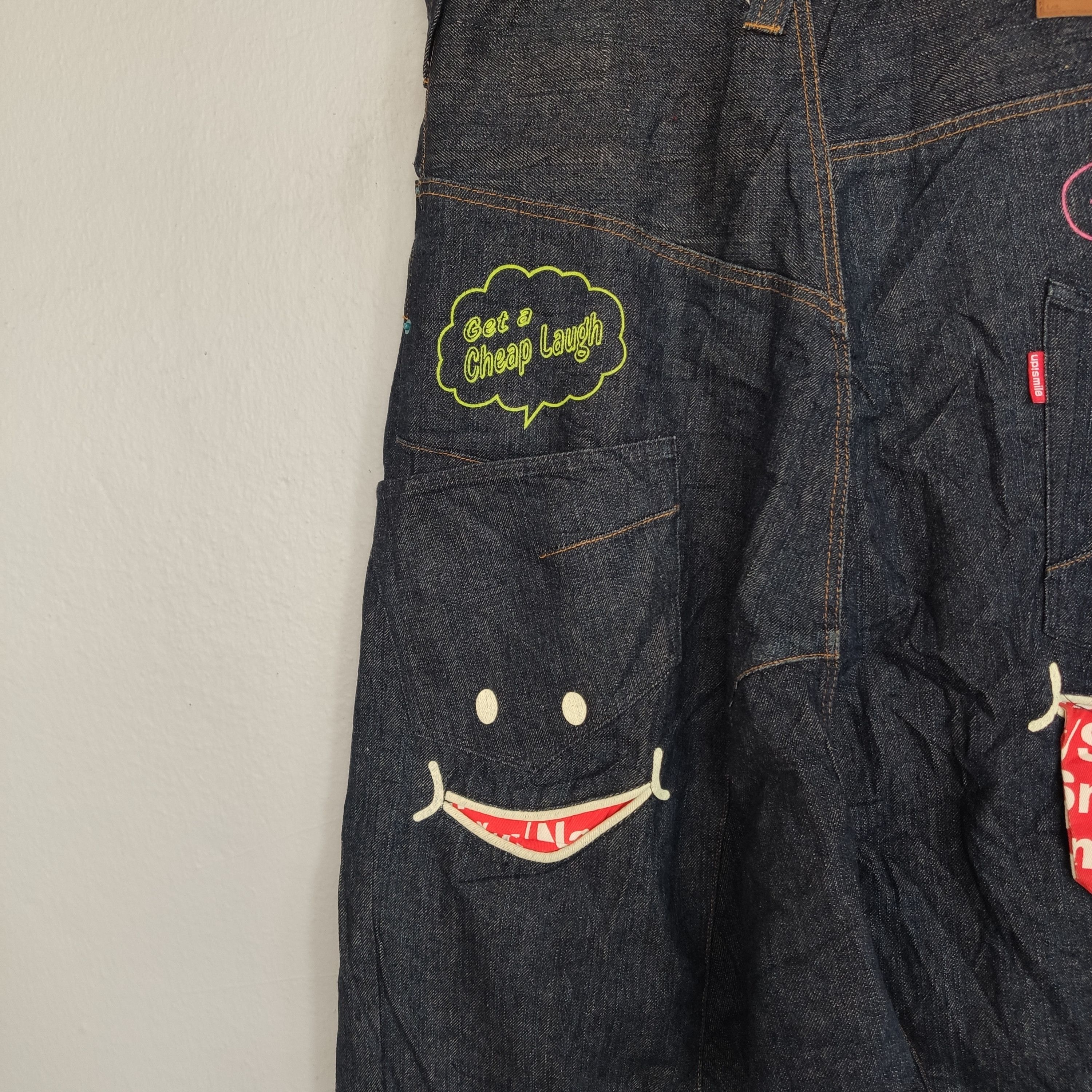 Japanese Brand UP SMILE SKATEBOARDS RARE DESIGN BALLOON TYPE DENIM Size US 32 / EU 48 - 11 Thumbnail