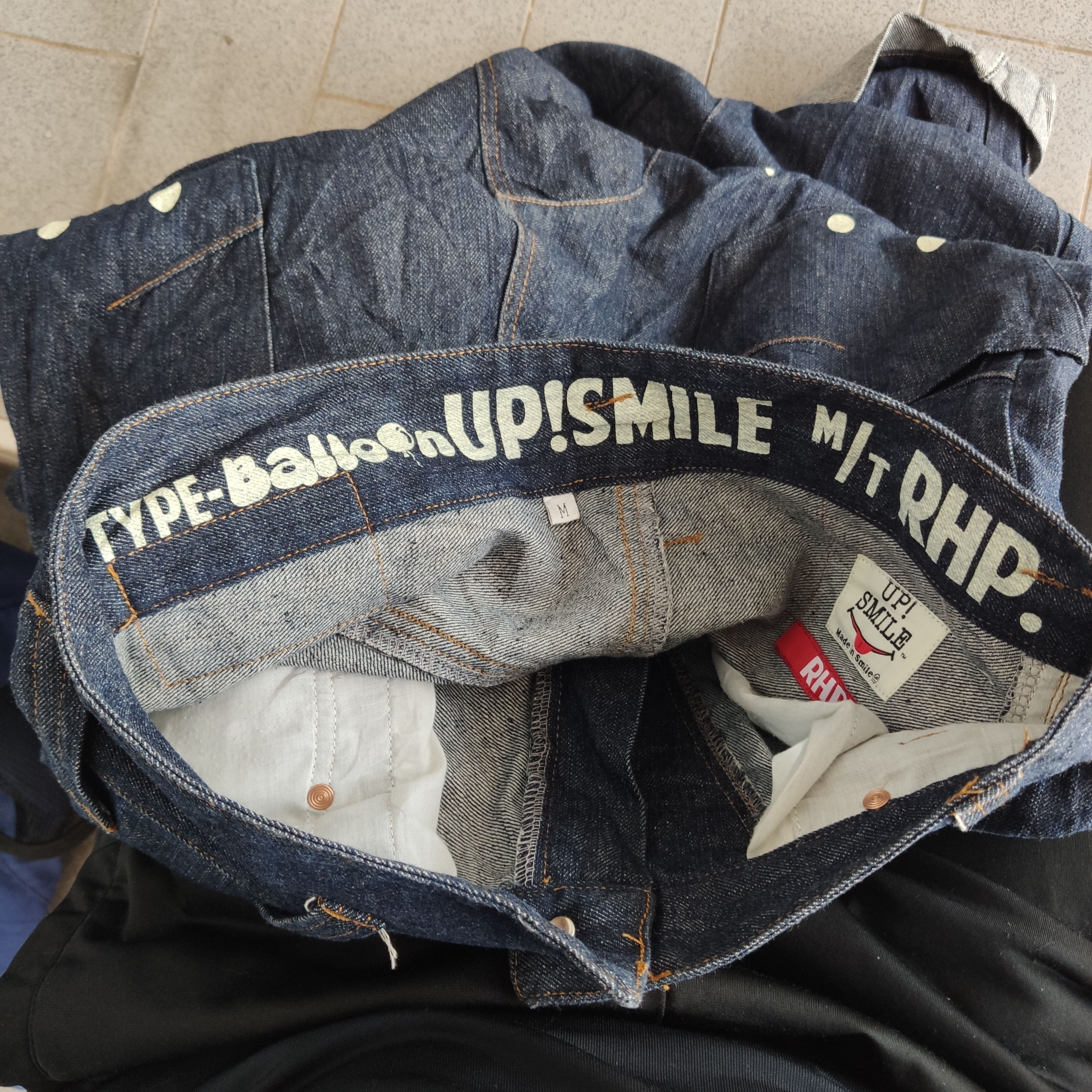 Japanese Brand UP SMILE SKATEBOARDS RARE DESIGN BALLOON TYPE DENIM Size US 32 / EU 48 - 7 Thumbnail