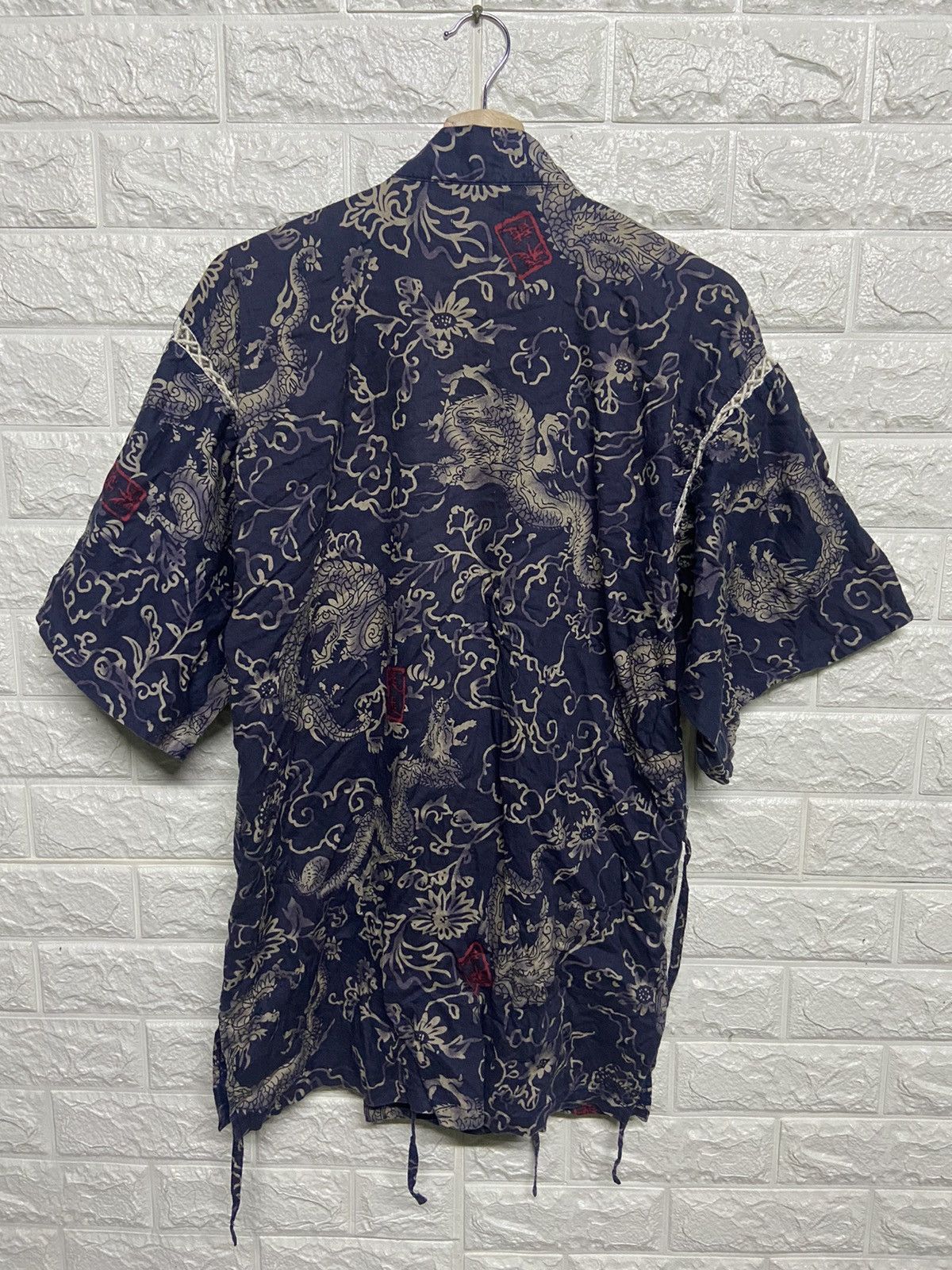 Japanese Brand Printe Jinbei Dragon Full Print Kimono Cardigan Jacket Size US M / EU 48-50 / 2 - 2 Thumbnail