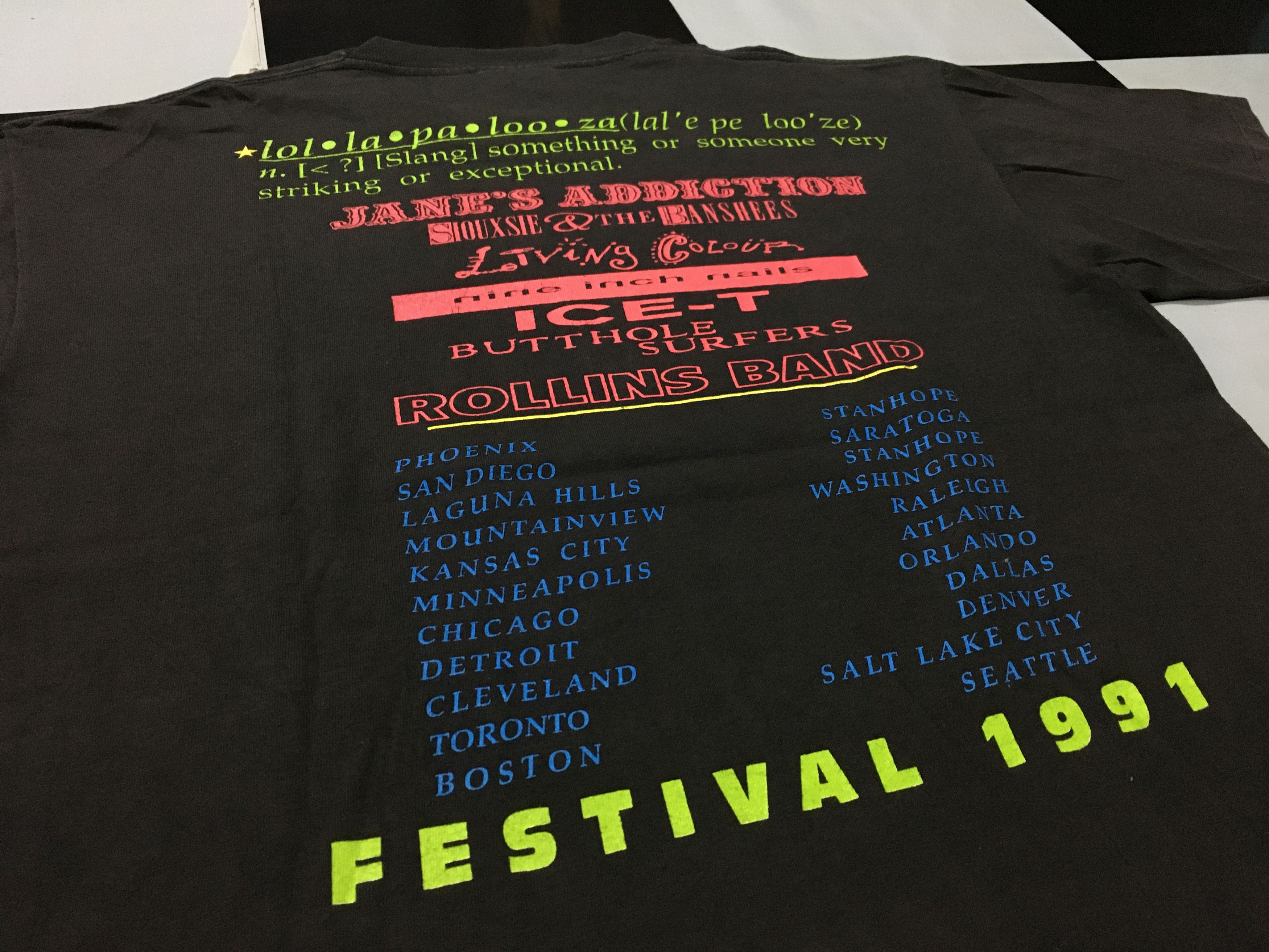 Band Tees × Rap Tees × Vintage Vintage Lollapalooza Shirt 1991 Double Sided Single Stitch Size US XL / EU 56 / 4 - 3 Thumbnail