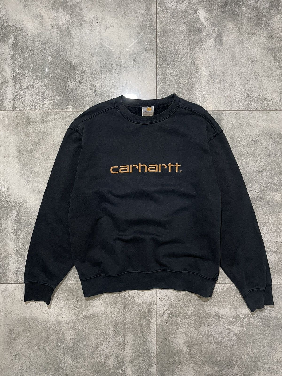 Carhartt Vintage 90s Carhartt Distressed Boxy Sweatshirt Y2K Size US L / EU 52-54 / 3 - 1 Thumbnail