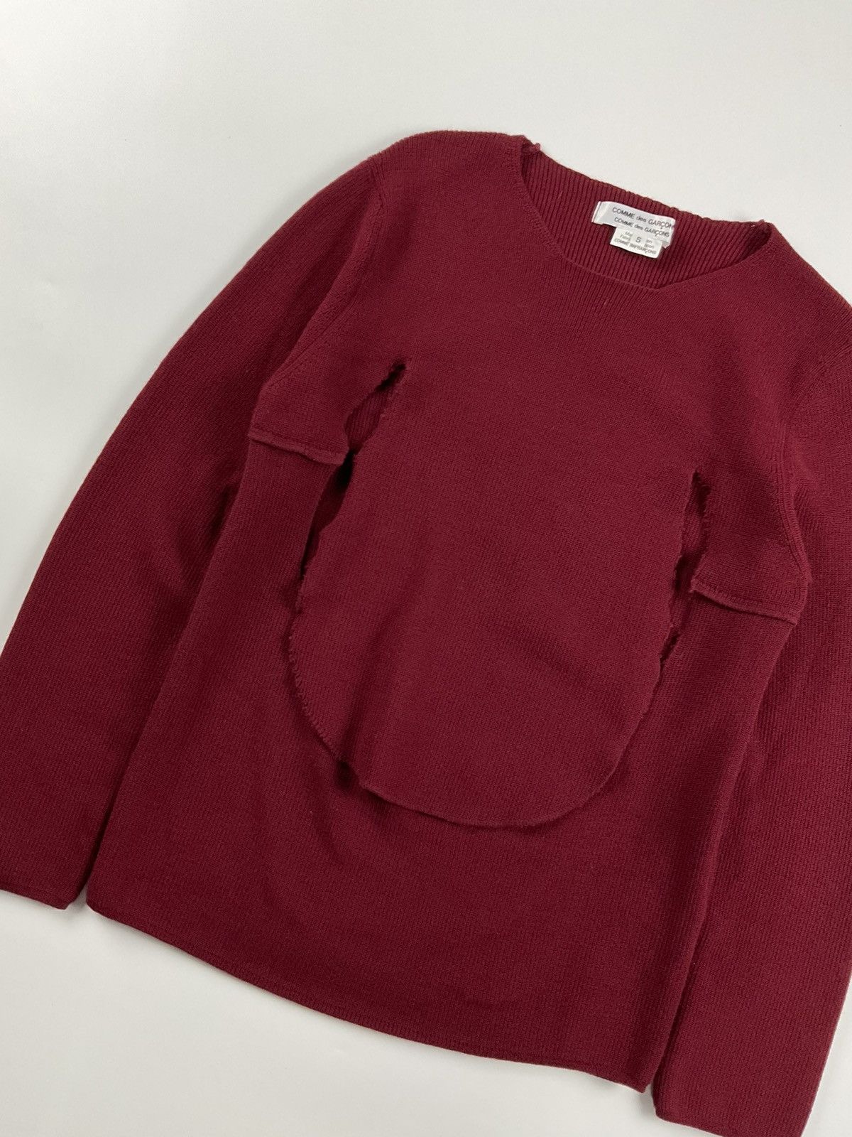 Comme des Garcons Comme des Garcons Cut-Out Wool Sweater Size US S / EU 44-46 / 1 - 2 Thumbnail