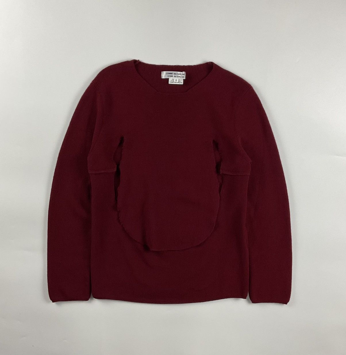 Comme des Garcons Cut-Out Wool Sweater