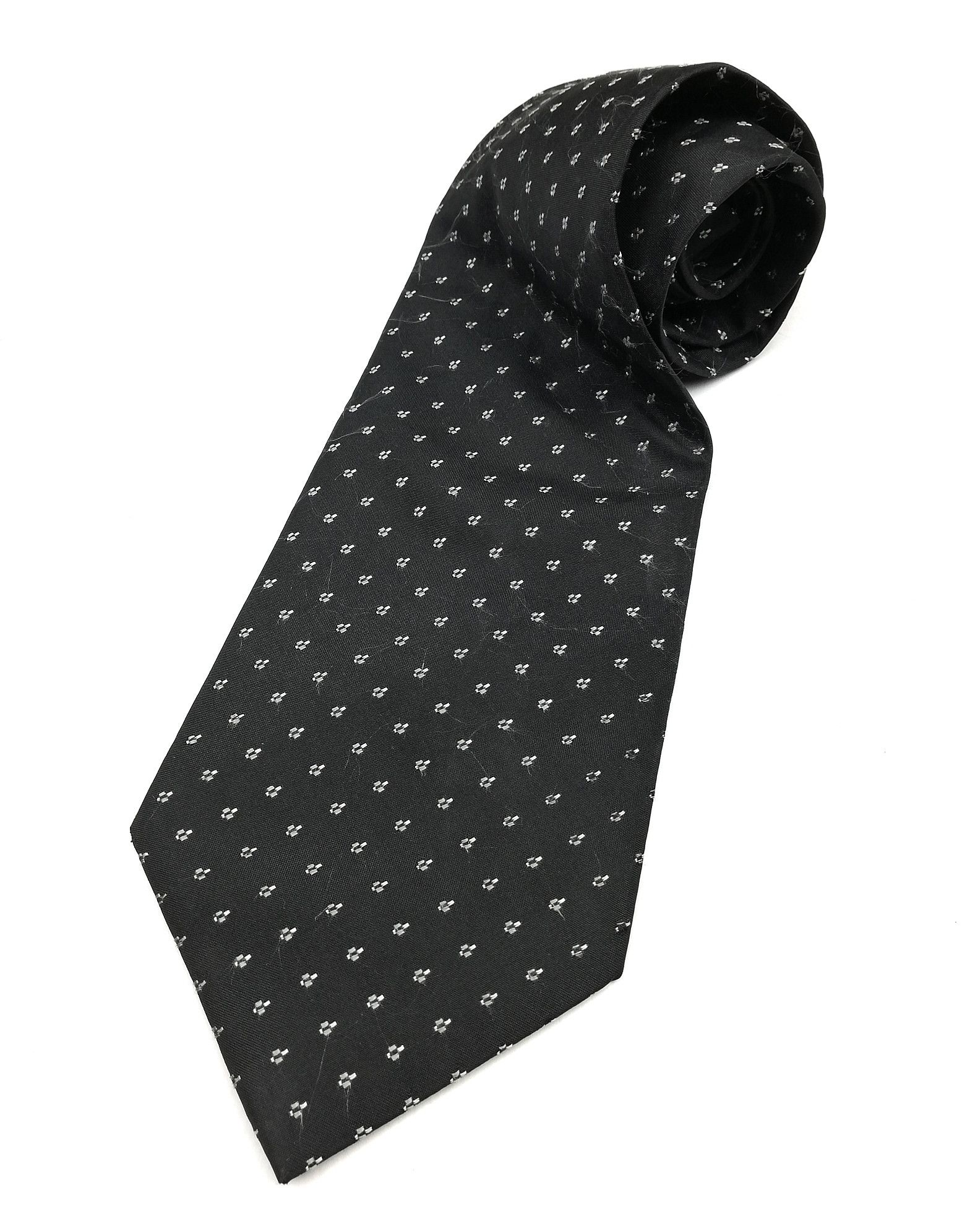 Prada PRADA MILANO ITALY NECKTIE GEOMETRIC DESIGN BLACK COLOUR Size ONE SIZE - 2 Thumbnail