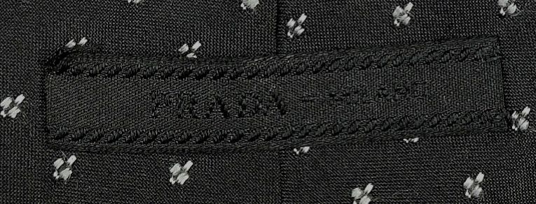 Prada PRADA MILANO ITALY NECKTIE GEOMETRIC DESIGN BLACK COLOUR Size ONE SIZE - 3 Thumbnail