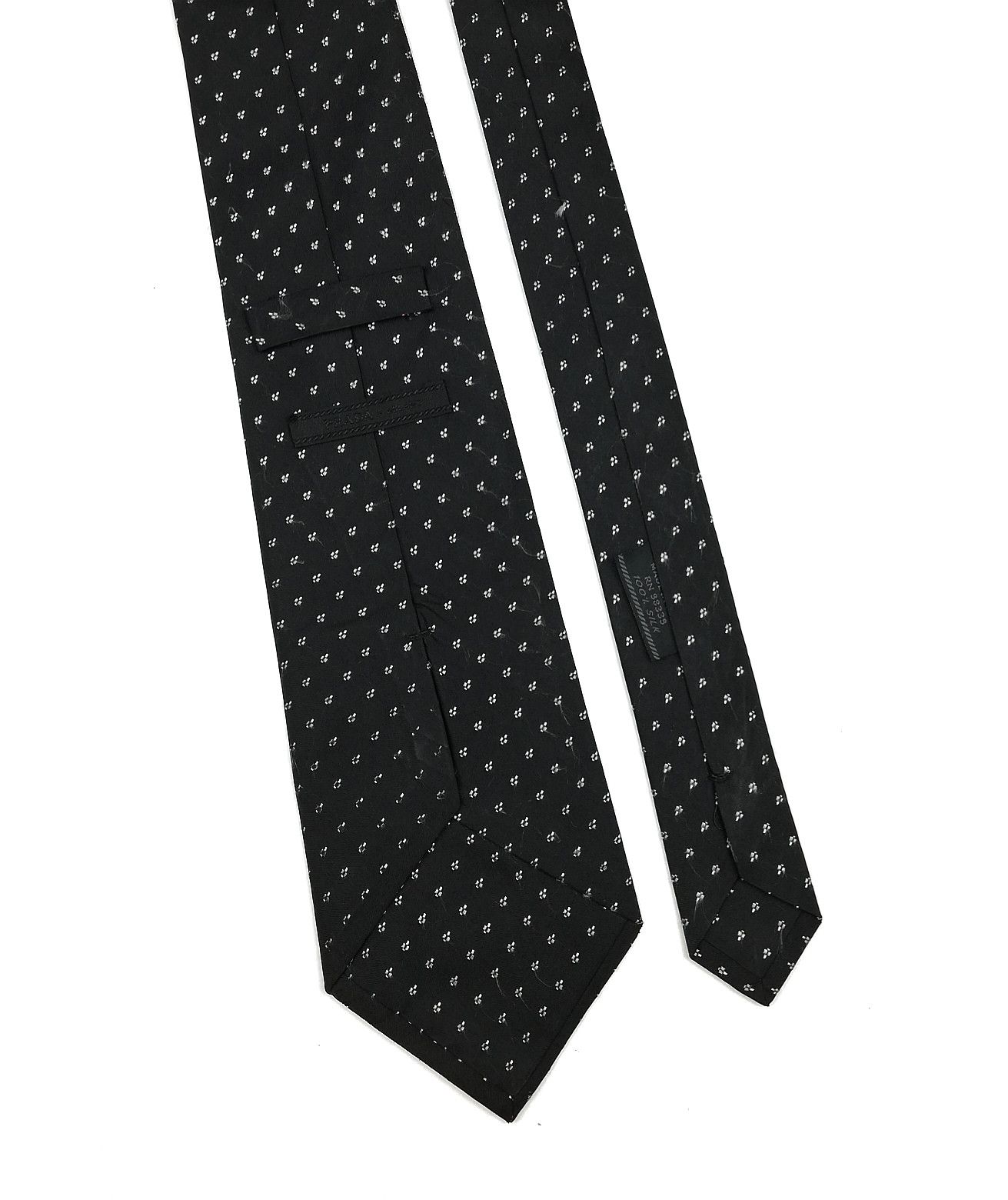 Prada PRADA MILANO ITALY NECKTIE GEOMETRIC DESIGN BLACK COLOUR Size ONE SIZE - 5 Thumbnail