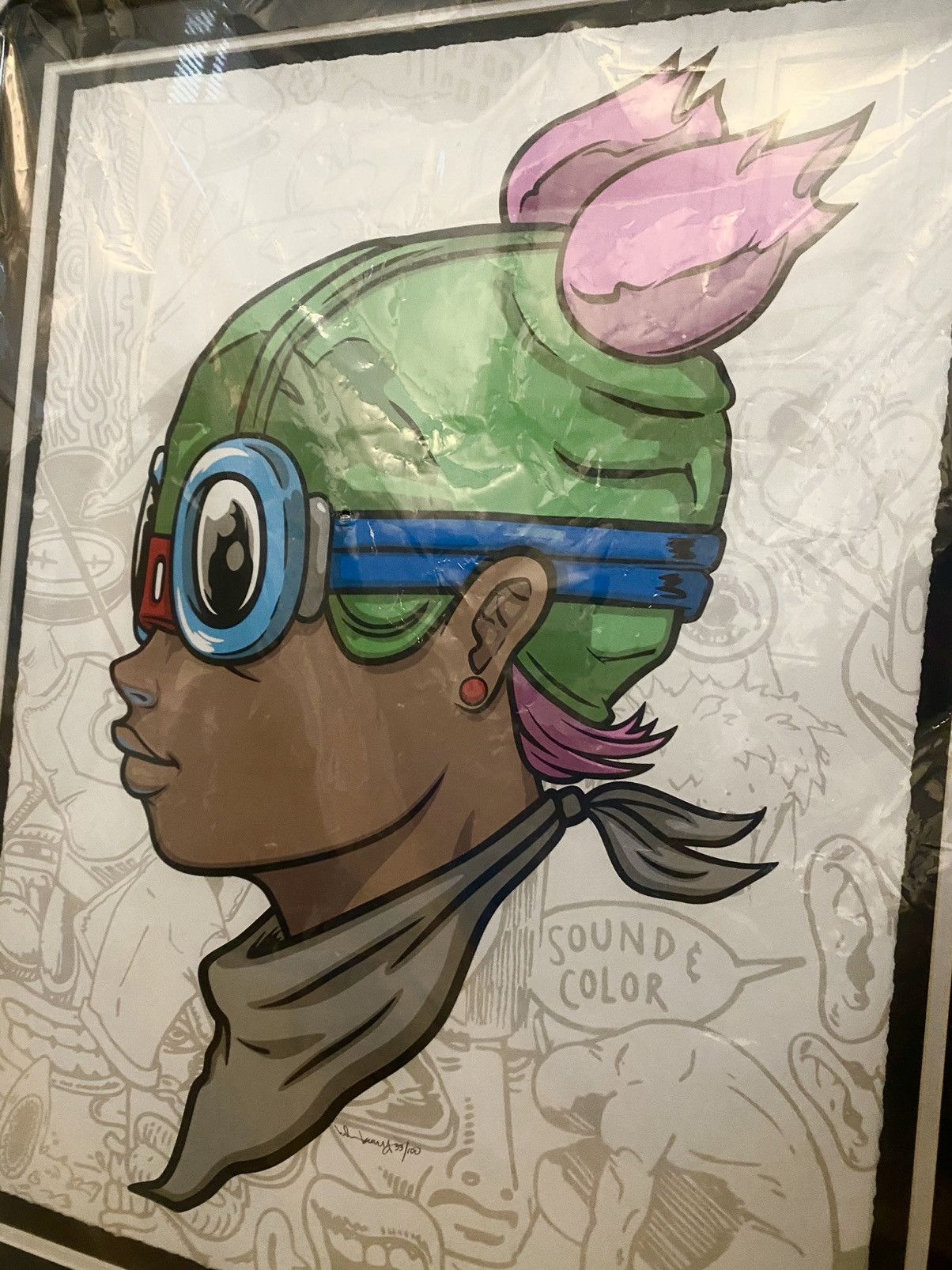 Hebru Brantley Limited Edition Print 2016 BEYOND KIRBY LIL MAMA [NEW] Size ONE SIZE - 3 Thumbnail