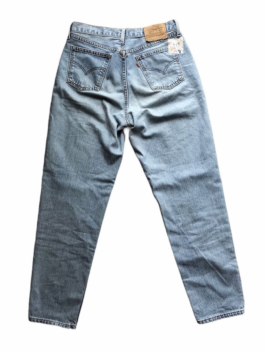 Levi's Classic Levis Strauss 501 x custom “kiss” blue denim jeans 👖 Size US 32 / EU 48 - 3 Thumbnail