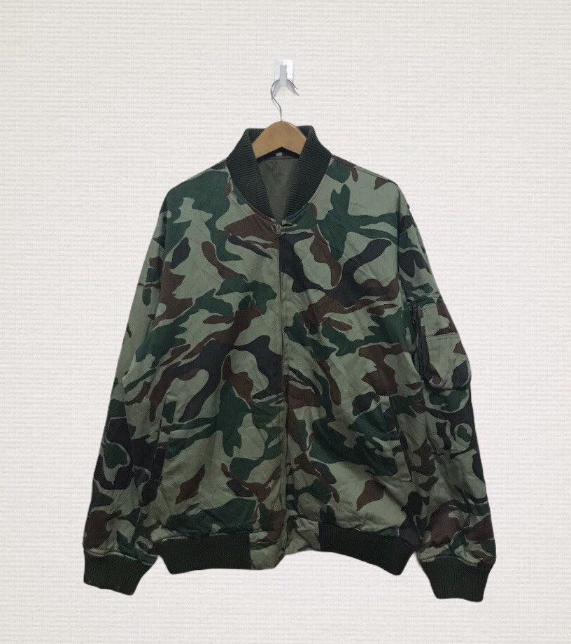Vintage vintage army reversible bomber jacket Size US L / EU 52-54 / 3 - 1 Thumbnail