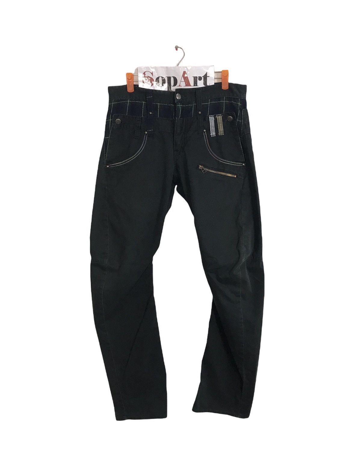 image of Dominate Handcrafted Jeans Double Waist Design Pocket in Black, Men's (Size 32)