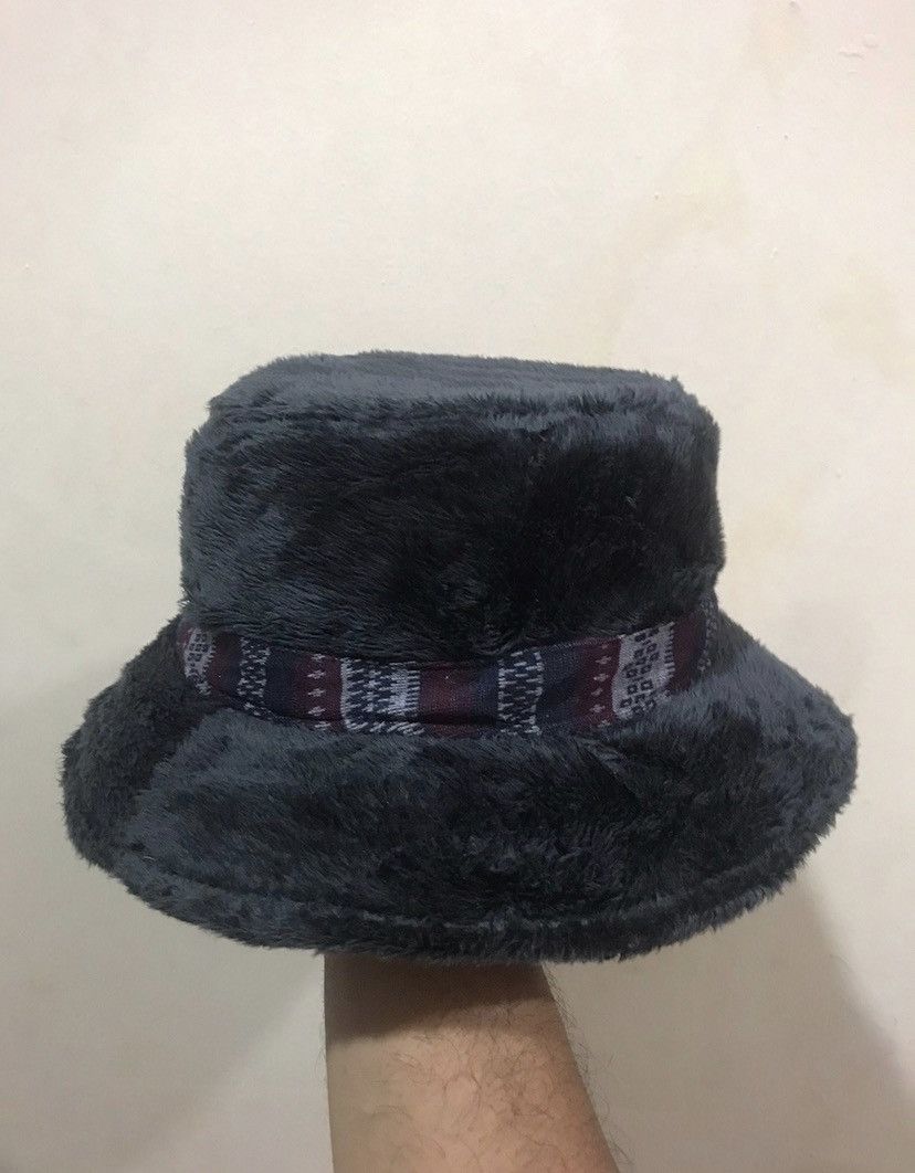 Vintage VTG Phenix Japan Shearling Earflap Bucket Hat Size ONE SIZE - 1 Thumbnail