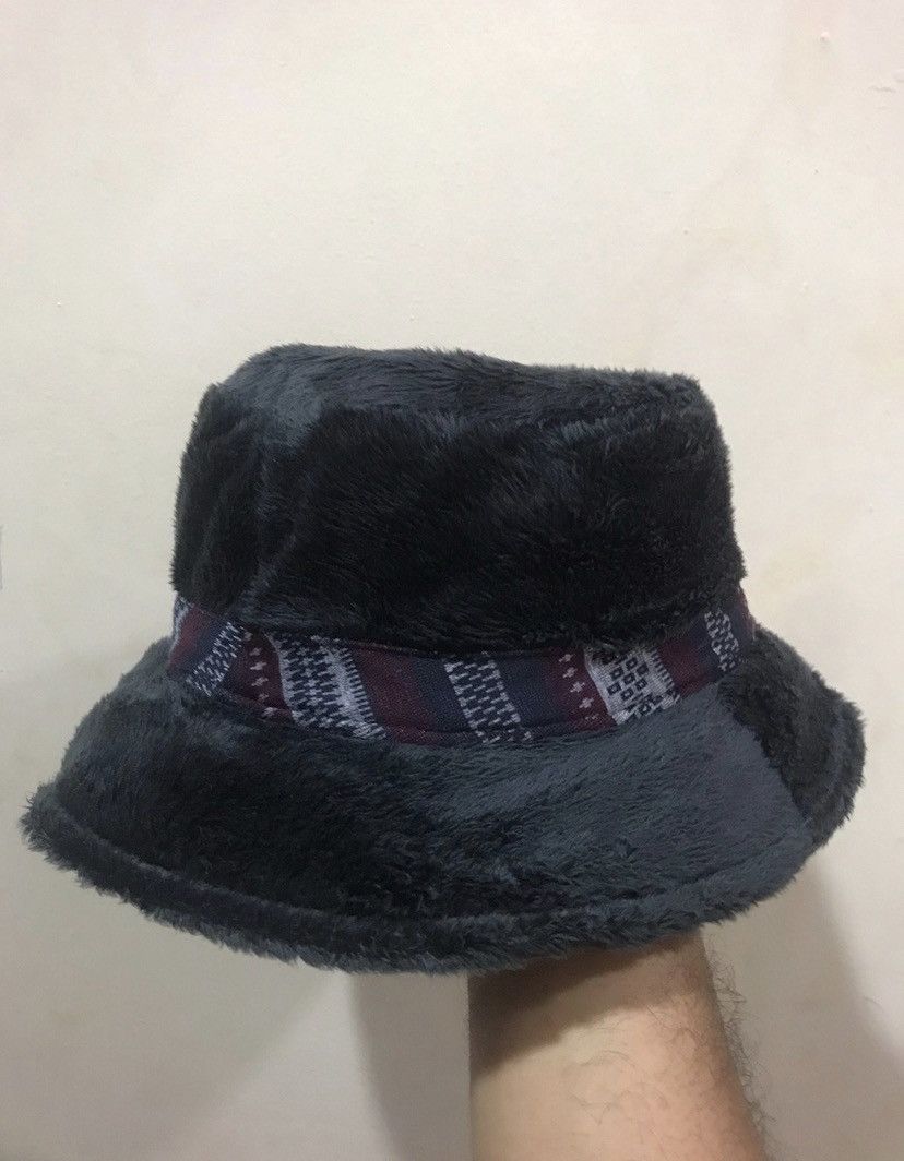 Vintage VTG Phenix Japan Shearling Earflap Bucket Hat Size ONE SIZE - 3 Thumbnail