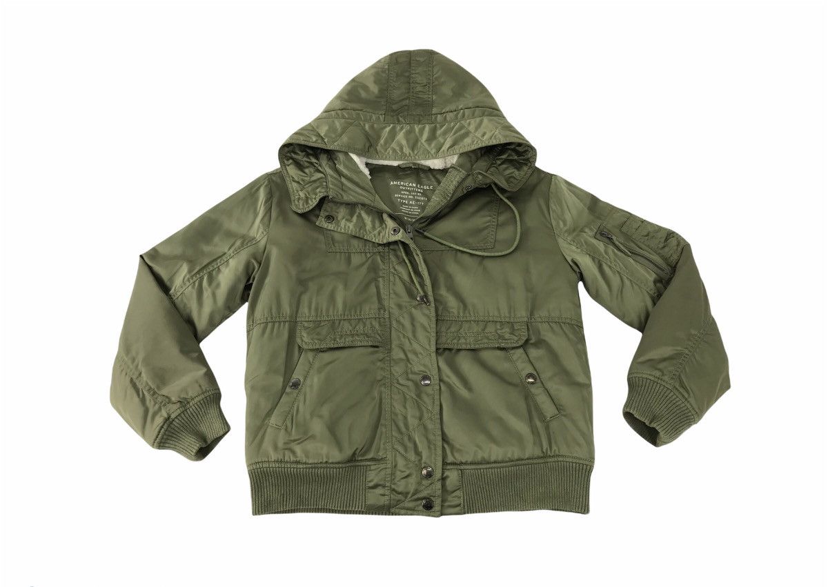 Vintage American Eagle Bomber Jacket Hoodie