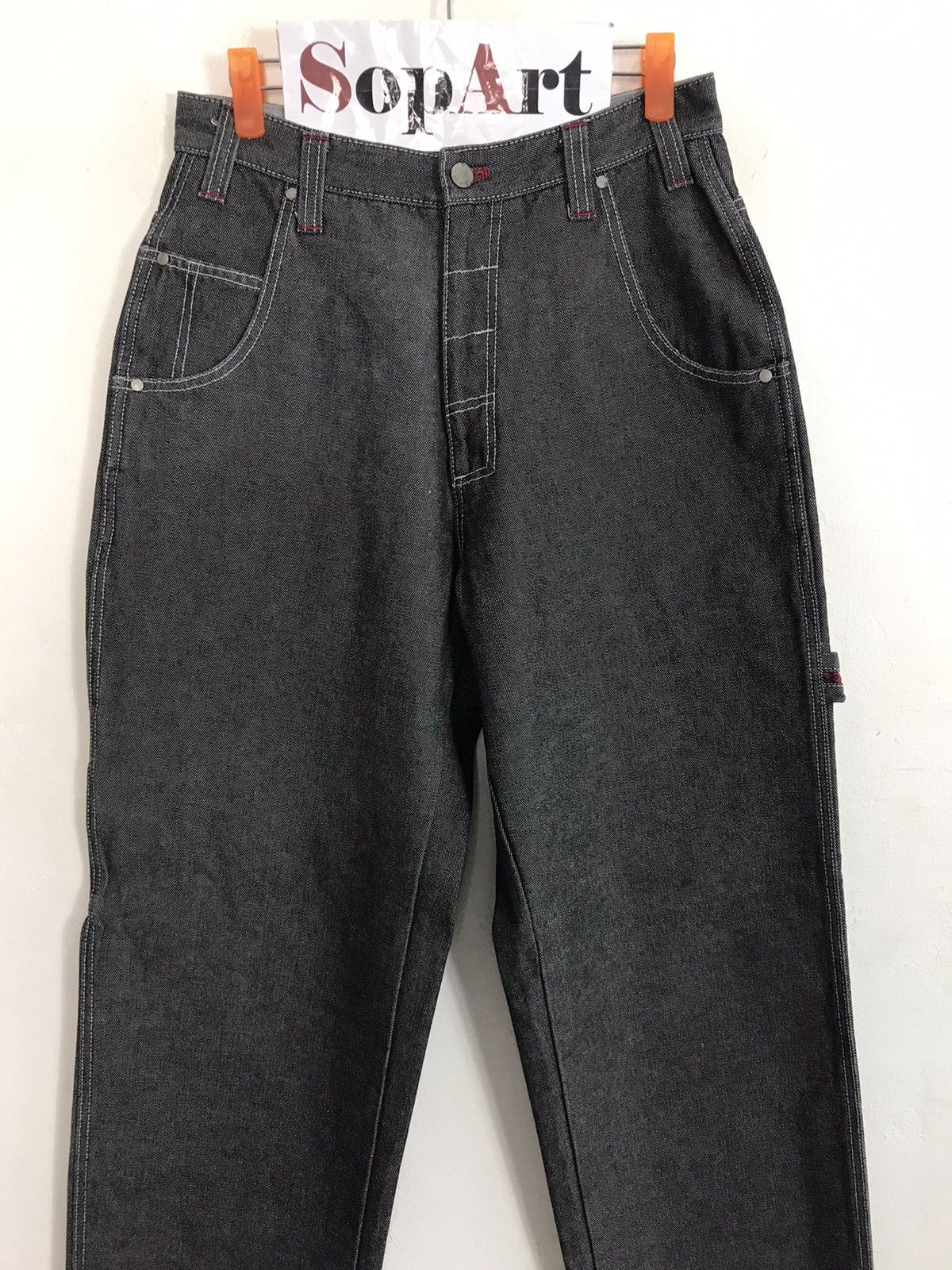 Airwalk Vintage Airwalk Carpenter Denim Tactical Cargo Pants Size US 29 - 3 Thumbnail