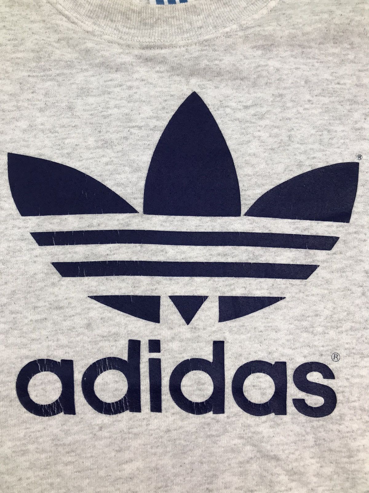 Adidas Vtg 90s Adidas Trefoil biglogo crewneck Sweat Size US L / EU 52-54 / 3 - 6 Thumbnail