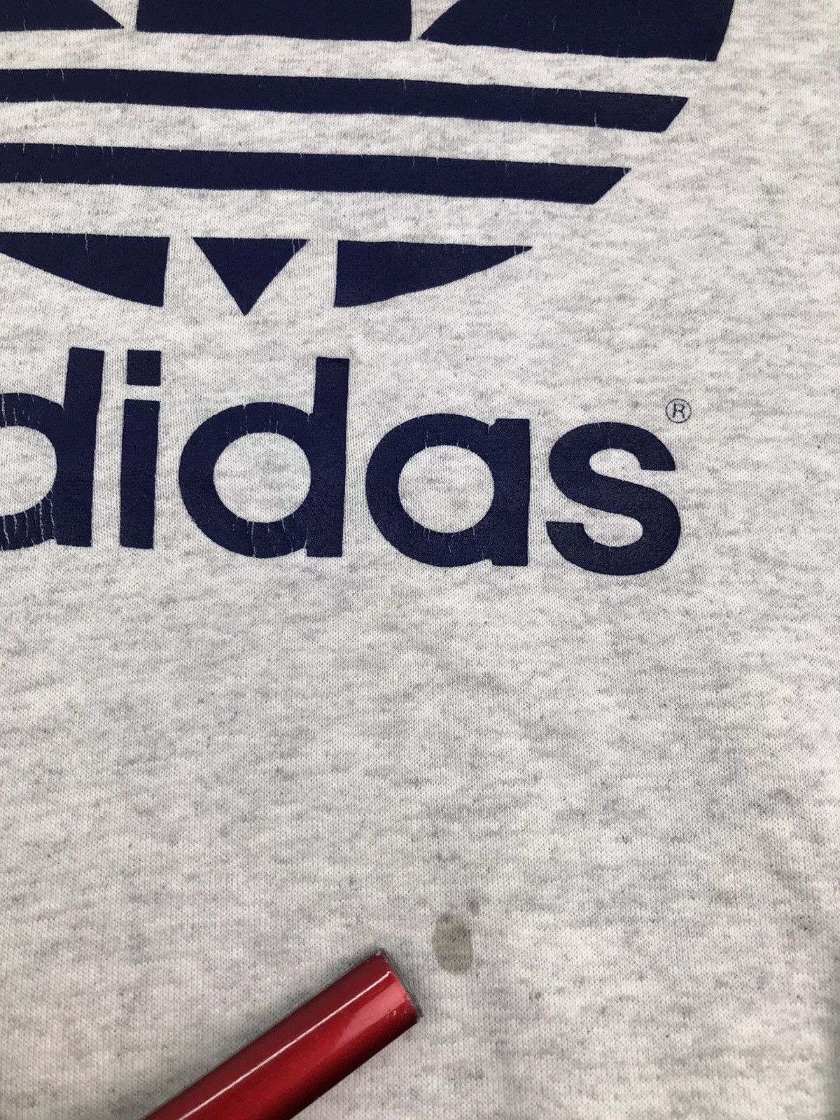 Adidas Vtg 90s Adidas Trefoil biglogo crewneck Sweat Size US L / EU 52-54 / 3 - 9 Thumbnail
