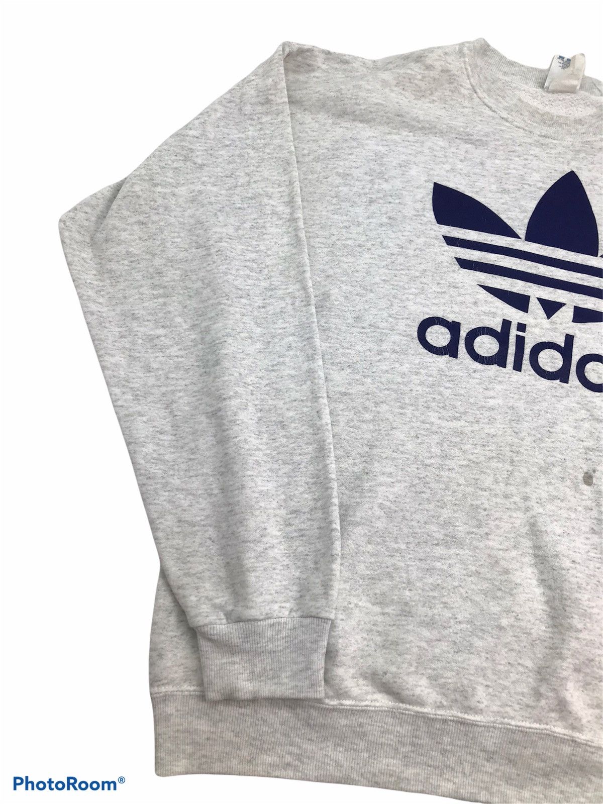 Adidas Vtg 90s Adidas Trefoil biglogo crewneck Sweat Size US L / EU 52-54 / 3 - 3 Thumbnail