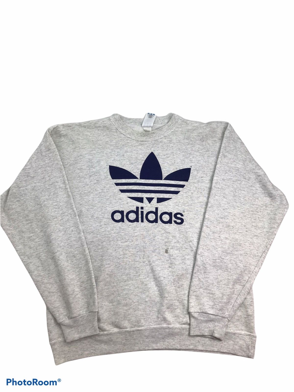 Adidas Vtg 90s Adidas Trefoil biglogo crewneck Sweat Size US L / EU 52-54 / 3 - 1 Thumbnail