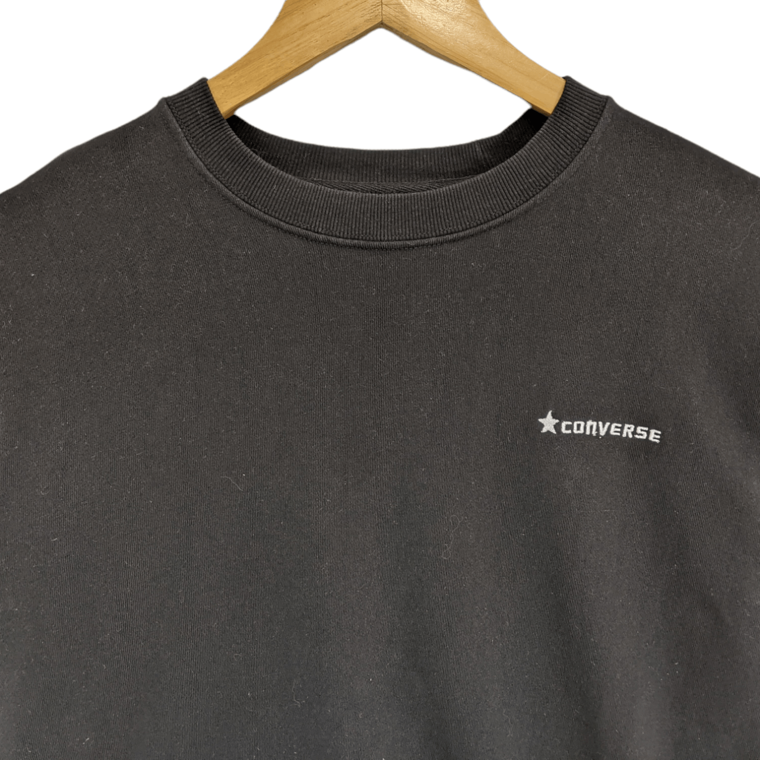 Converse CONVERSE Black Plain Jumper Sweatshirt Size L / US 10 / IT 46 - 4 Thumbnail