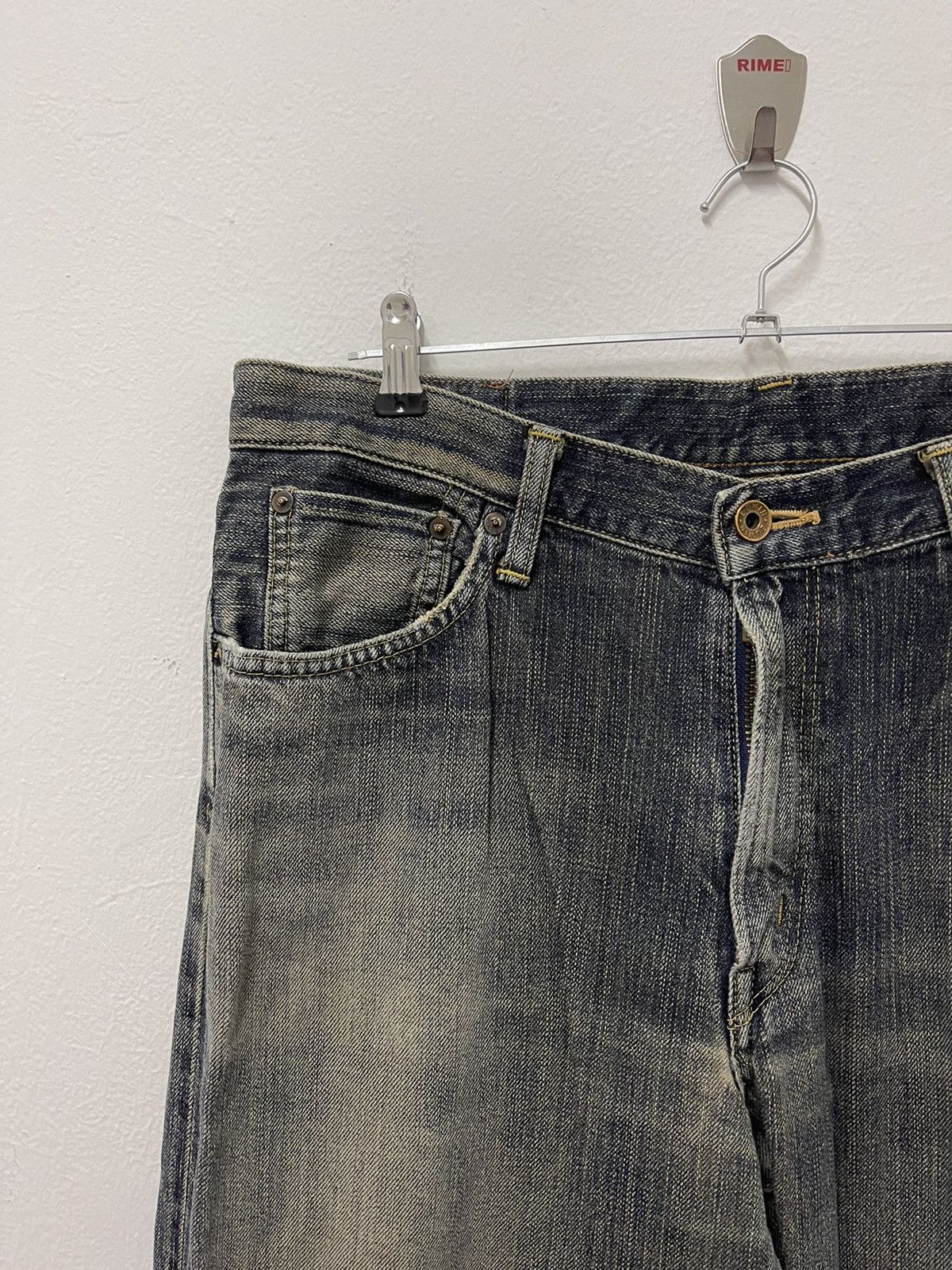 Edwin × Vintage Vintage Edwin 505 Selvedge Distressed Jeans Size US 36 / EU 52 - 4 Thumbnail