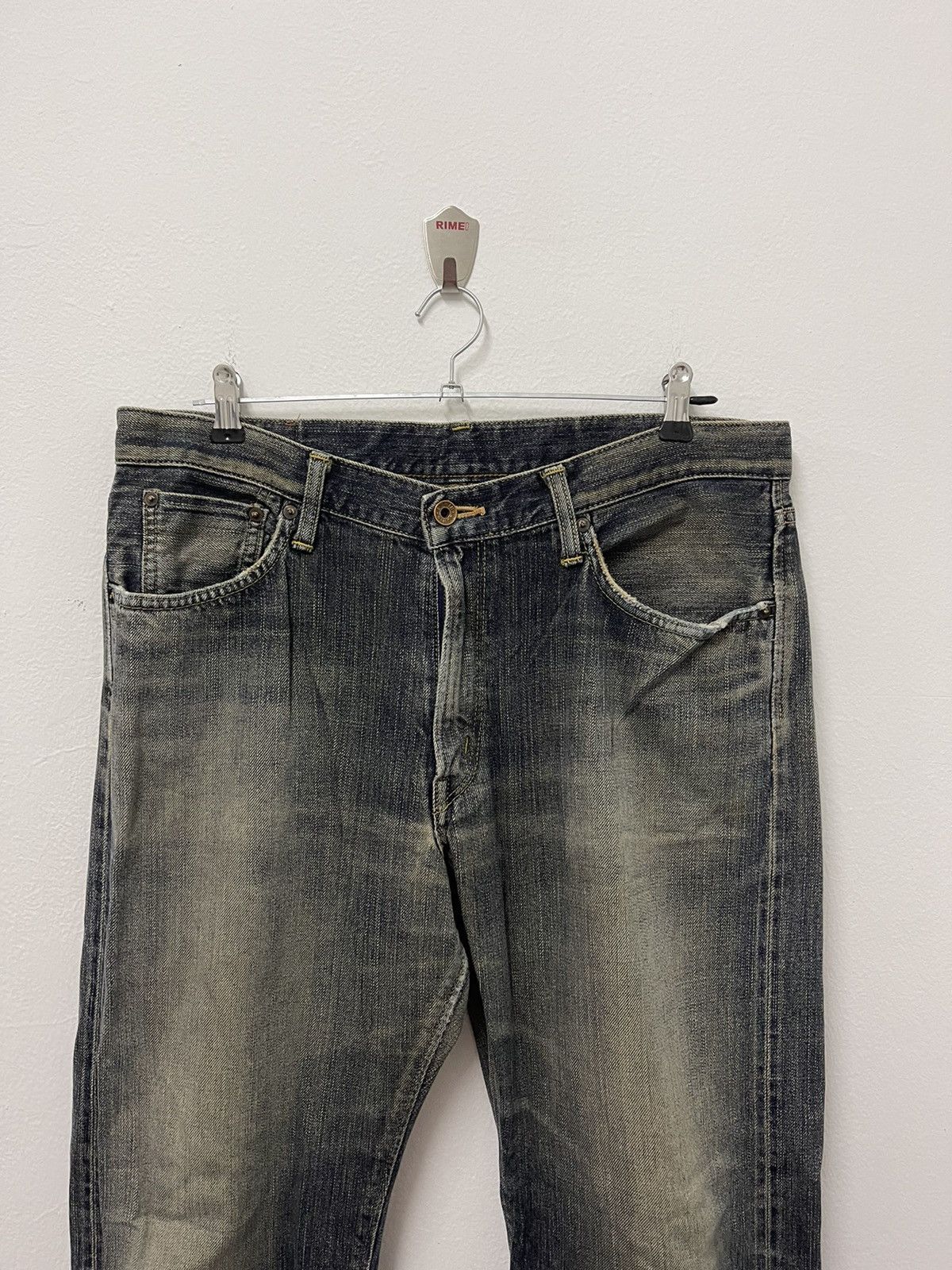 Edwin × Vintage Vintage Edwin 505 Selvedge Distressed Jeans Size US 36 / EU 52 - 2 Thumbnail