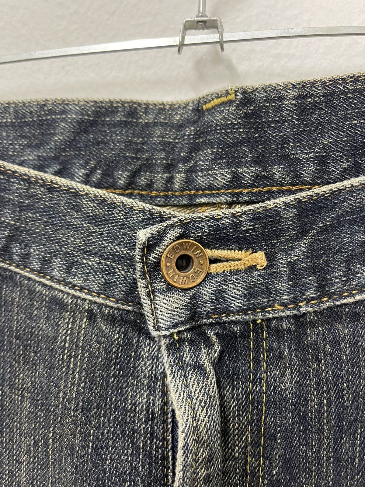 Edwin × Vintage Vintage Edwin 505 Selvedge Distressed Jeans Size US 36 / EU 52 - 8 Thumbnail