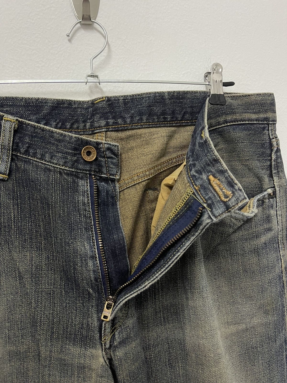 Edwin × Vintage Vintage Edwin 505 Selvedge Distressed Jeans Size US 36 / EU 52 - 9 Thumbnail